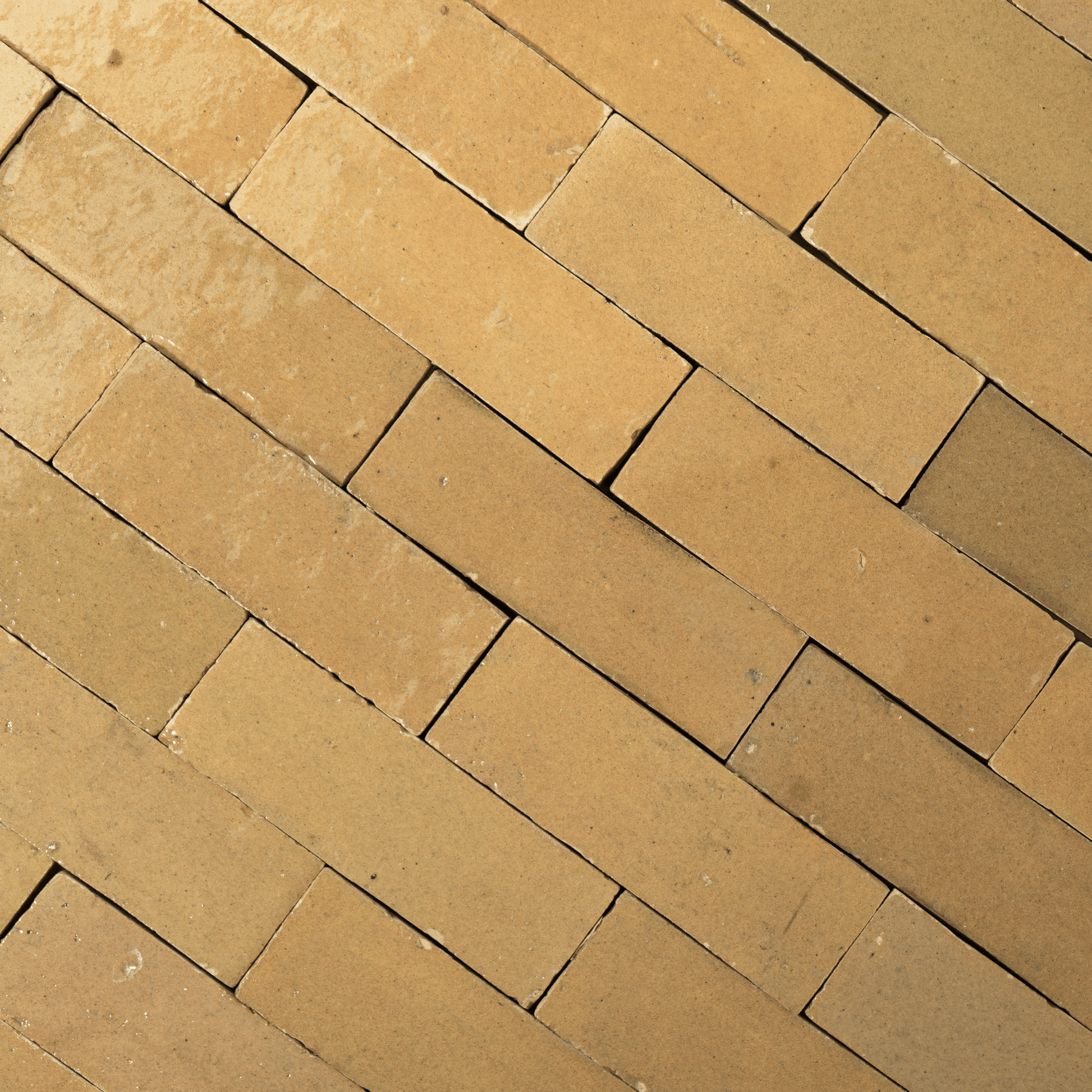 Handmade Moroccan Zellige 2x6 Bejmat Khaki Terracotta Tile - Cemento Collection