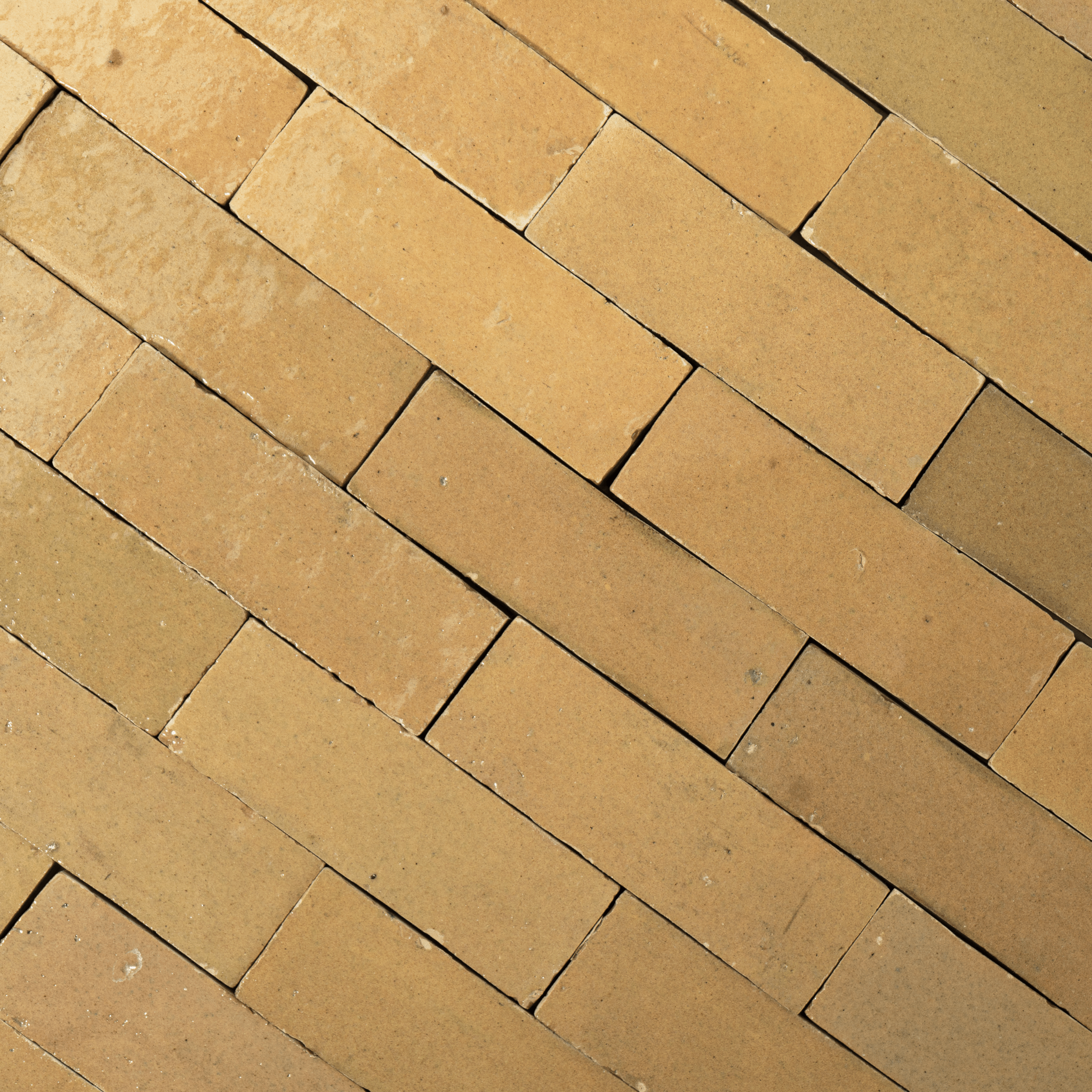 Handmade Moroccan Zellige 2x6 Bejmat Khaki Terracotta Tile - Cemento Collection