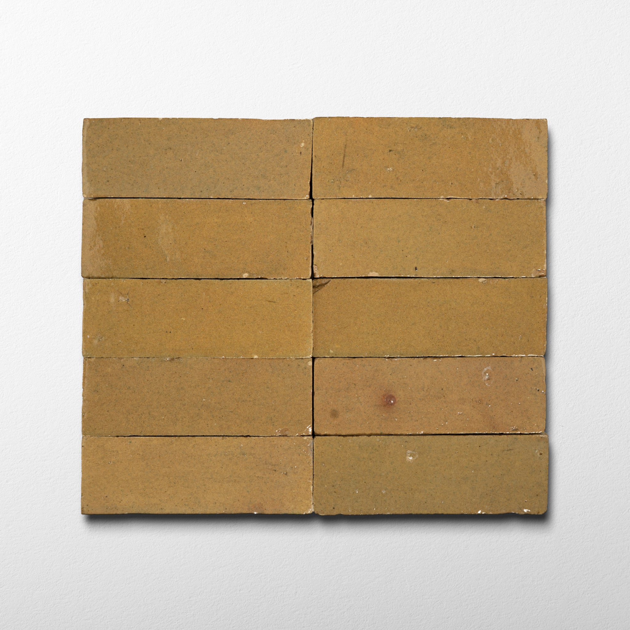 Handmade Moroccan Zellige 2x6 Khaki Terracotta Tile - Cemento Collection