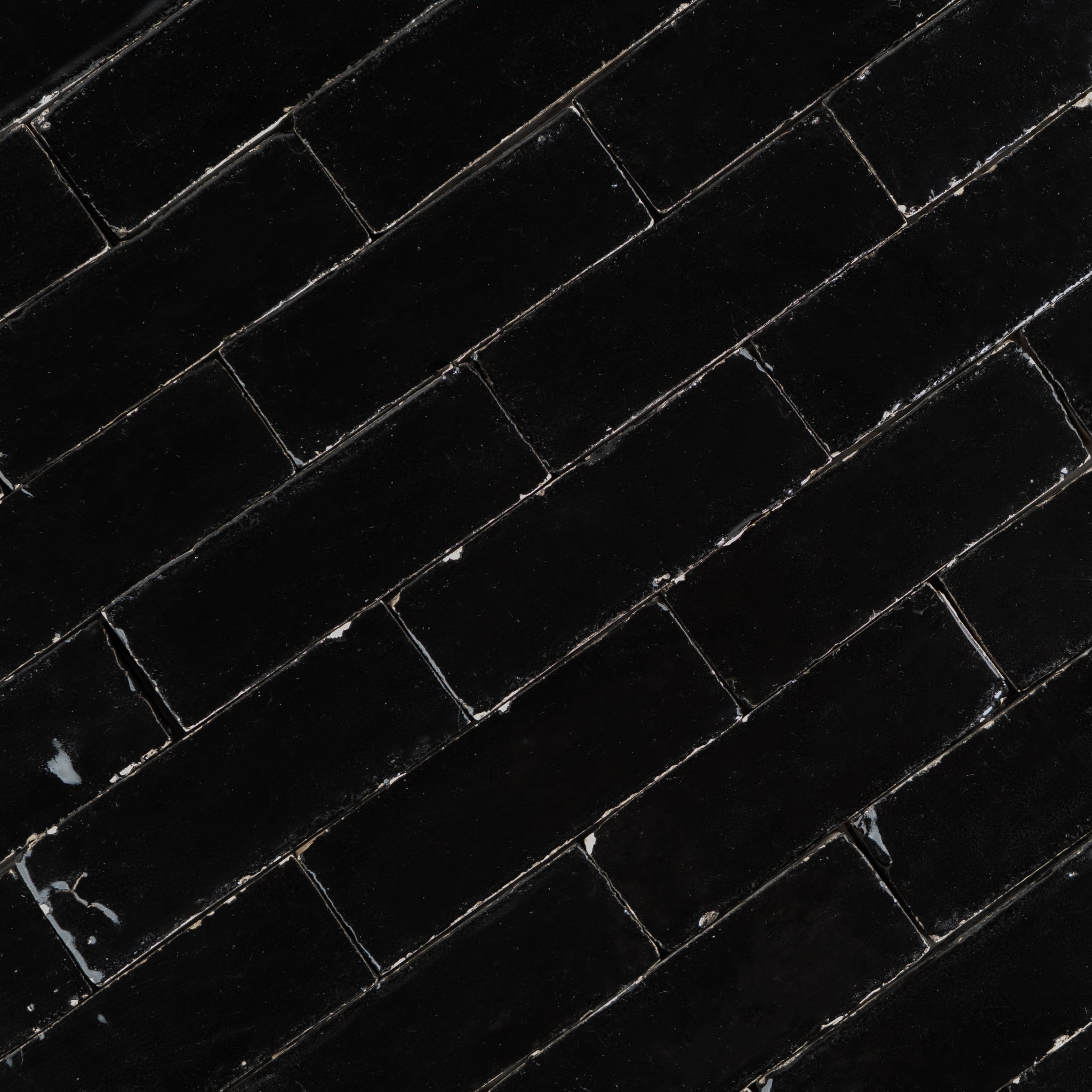 Black Zellige Tile 2x6 - Cemento Collection