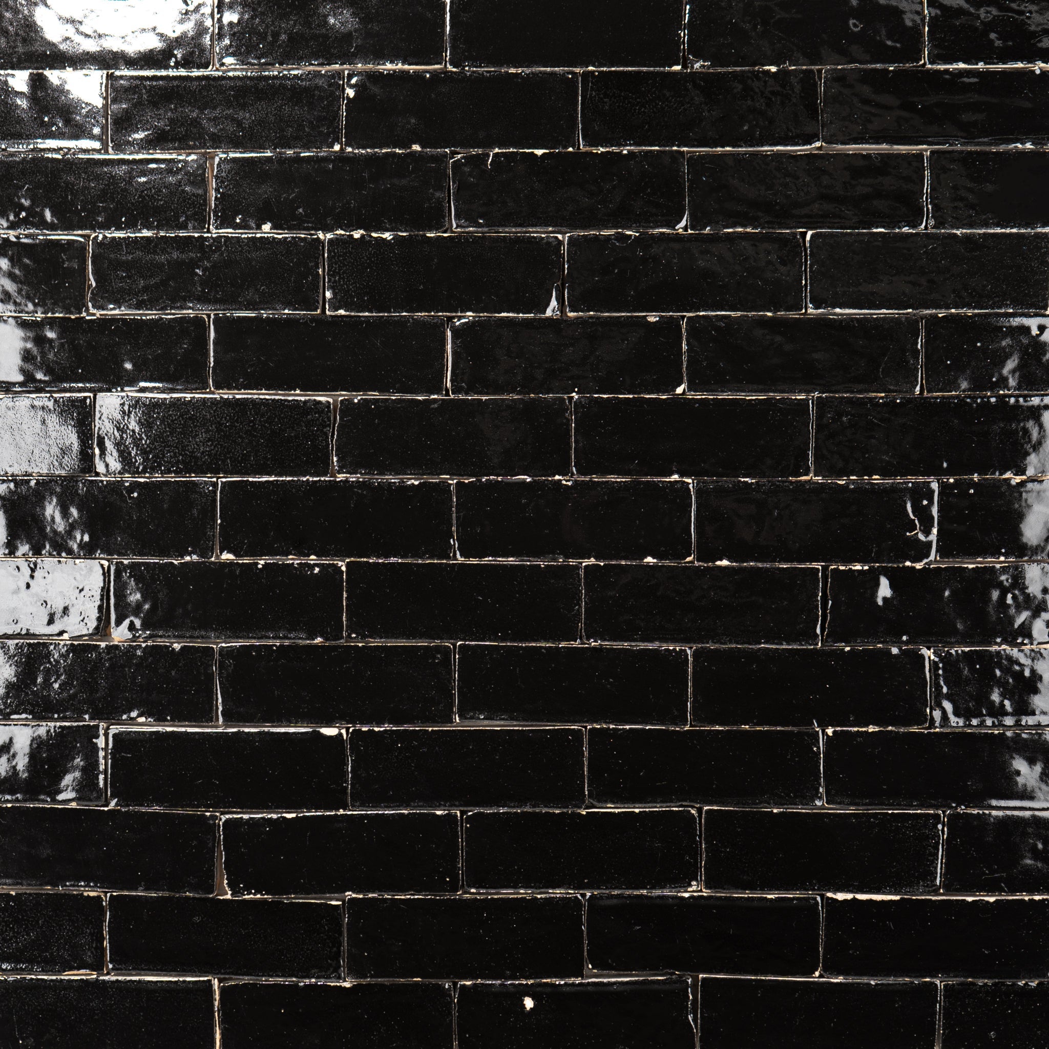 Black Zellige Tile 2x6 - Cemento Collection