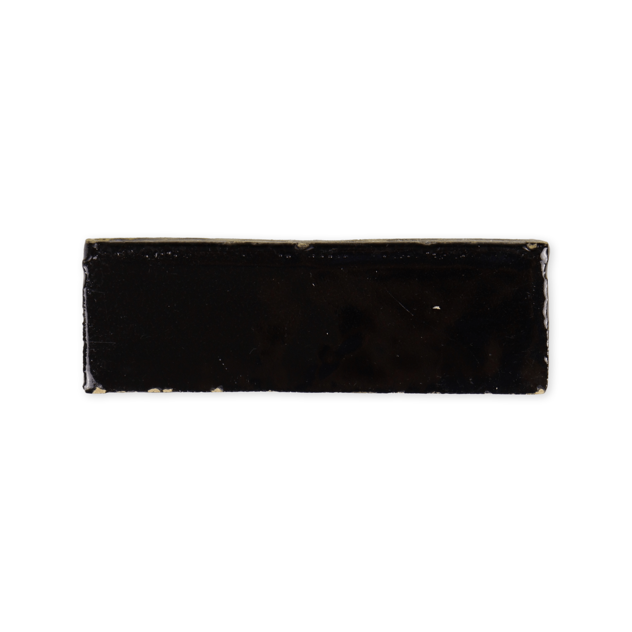 Handmade Moroccan Zellige 2x6 Black Bejmat Terracotta Tile - Cemento Collection