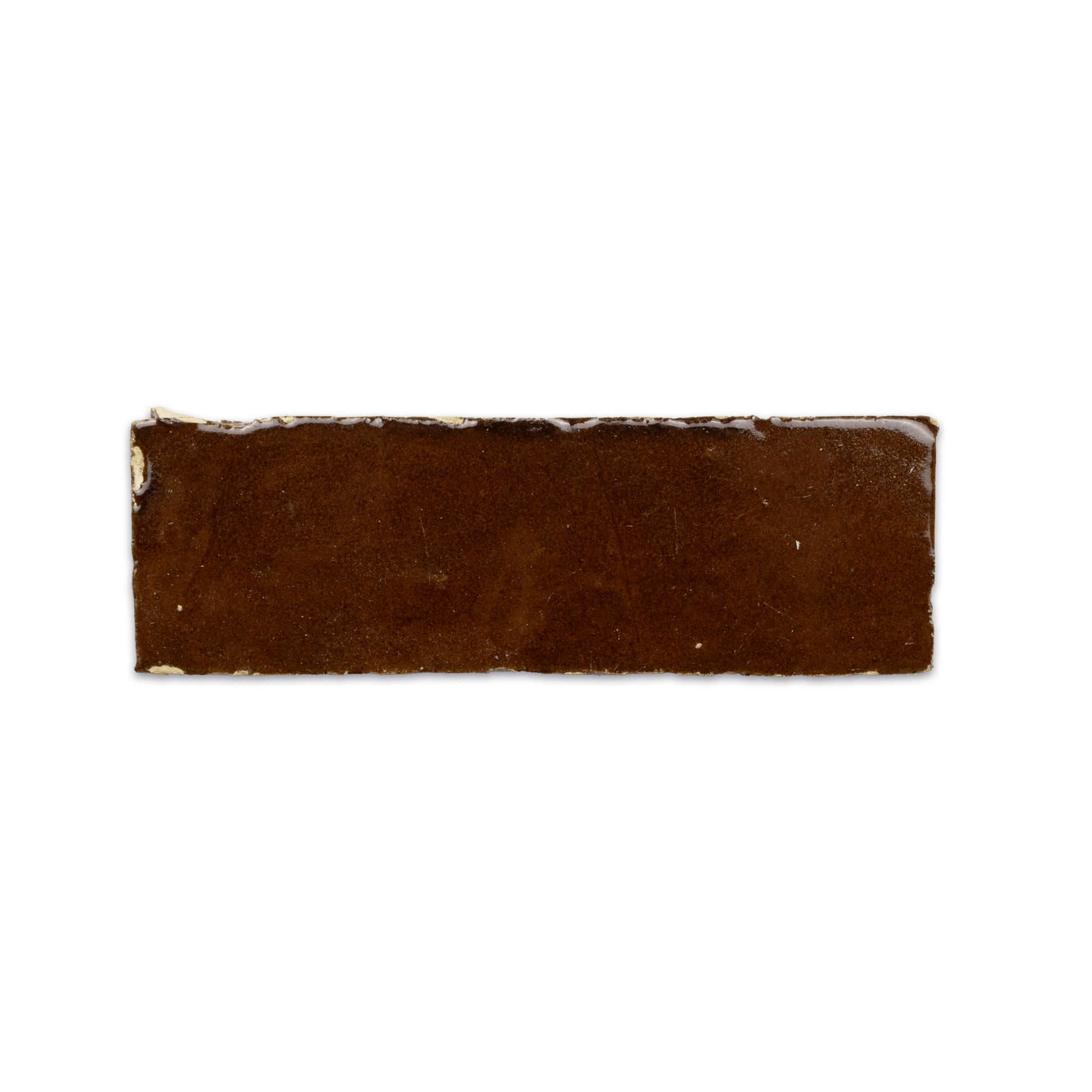 Handmade Moroccan Zellige 2x6 Chocolate Brown Bejmat Terracotta Tile - Cemento Collection