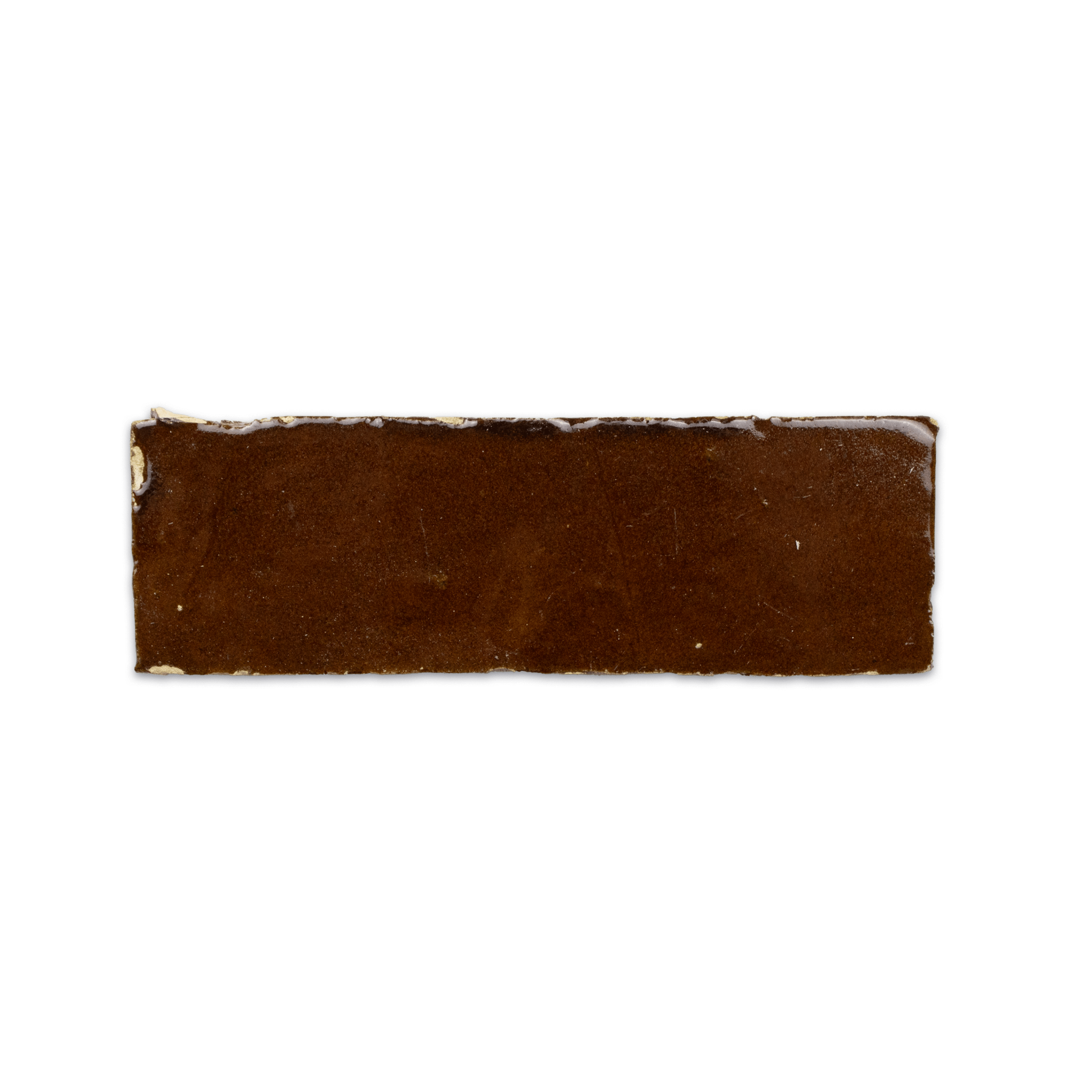 Handmade Moroccan Zellige 2x6 Chocolate Brown Bejmat Terracotta Tile - Cemento Collection