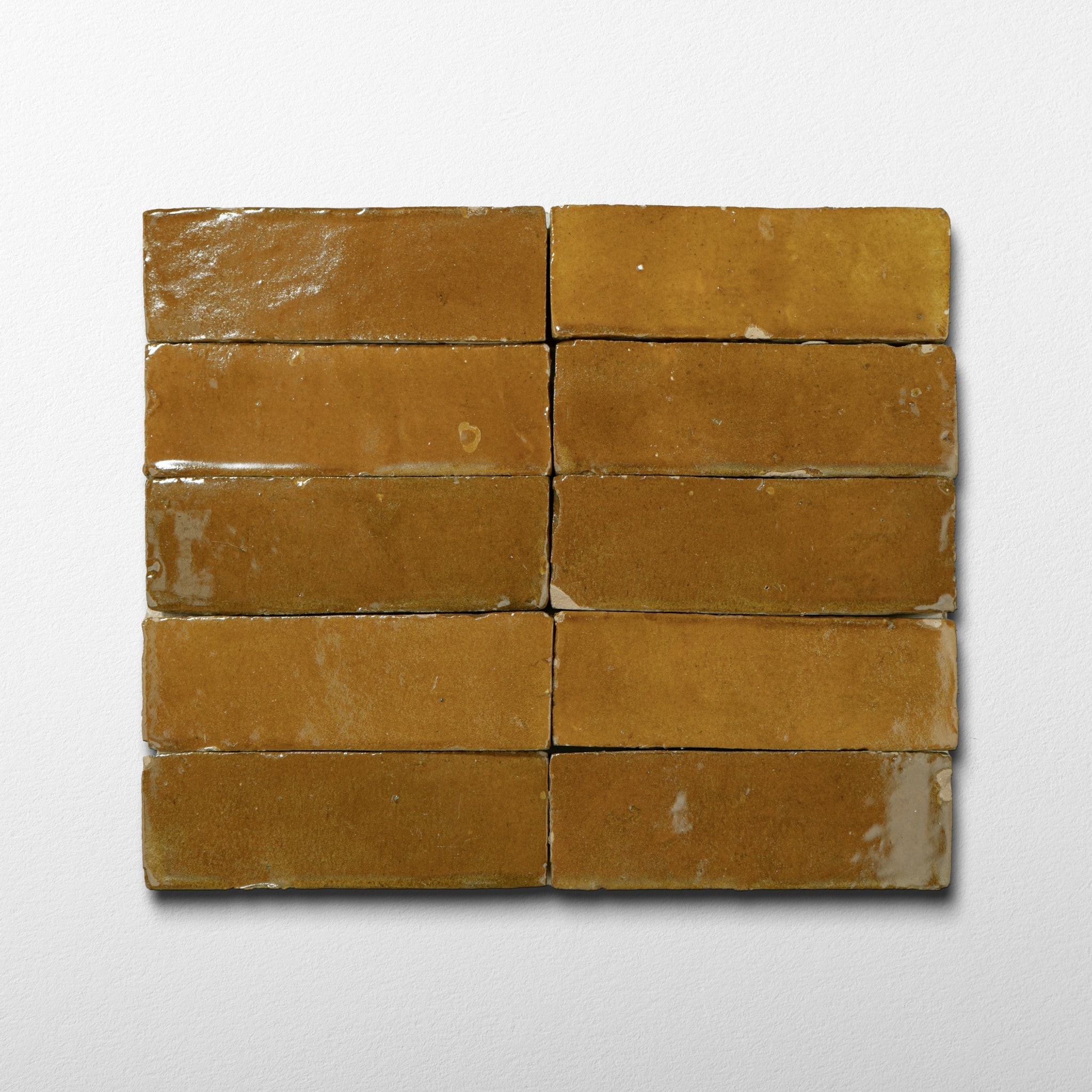 Handmade Moroccan Zellige 2x6 Cognac Brown Terracotta Tile - Cemento Collection