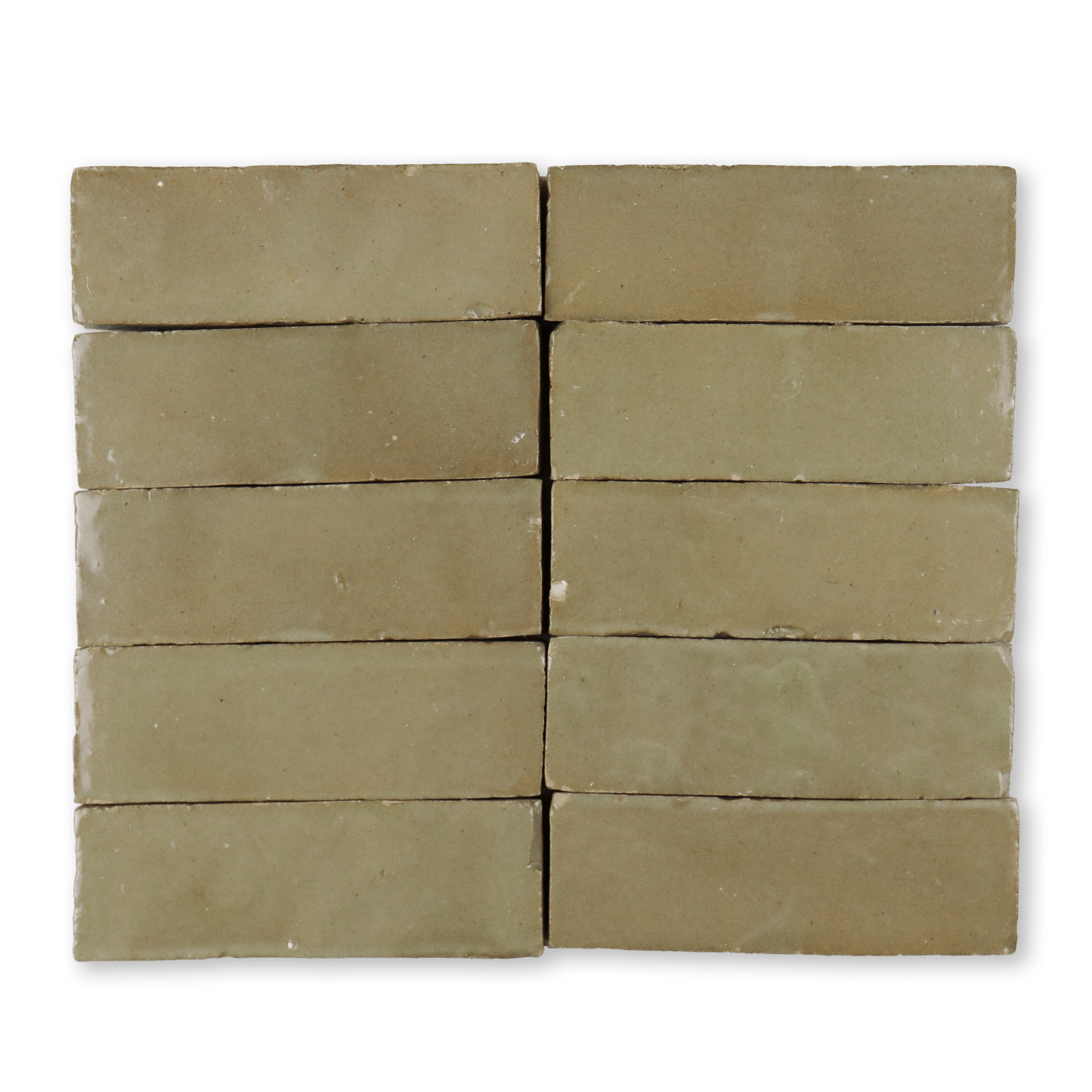 Handmade Moroccan Zellige 2x6 Earth Bejmat Terracotta Tile - Cemento Collection