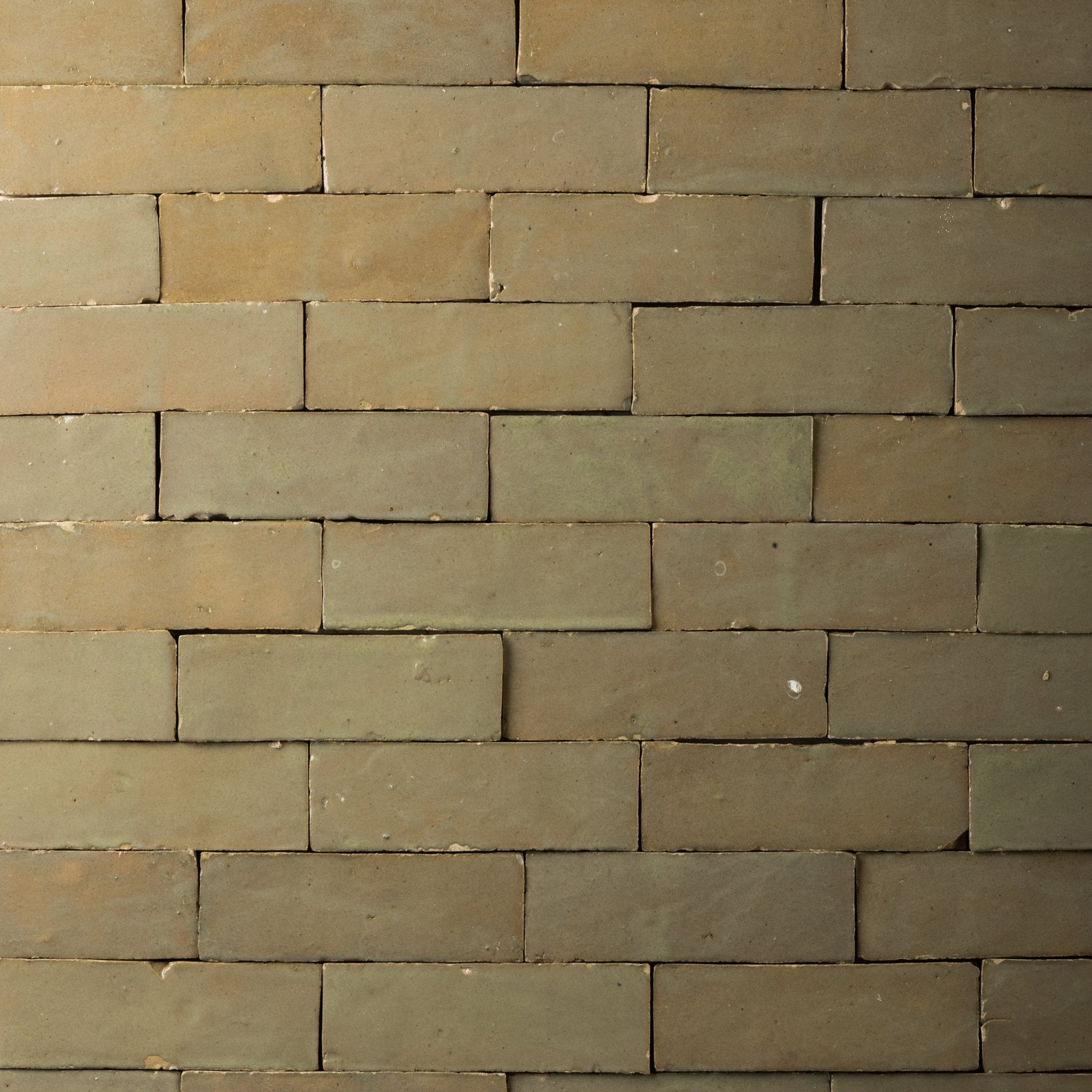 Handmade Moroccan Zellige 2x6 Earth Bejmat Terracotta Tile - Cemento Collection