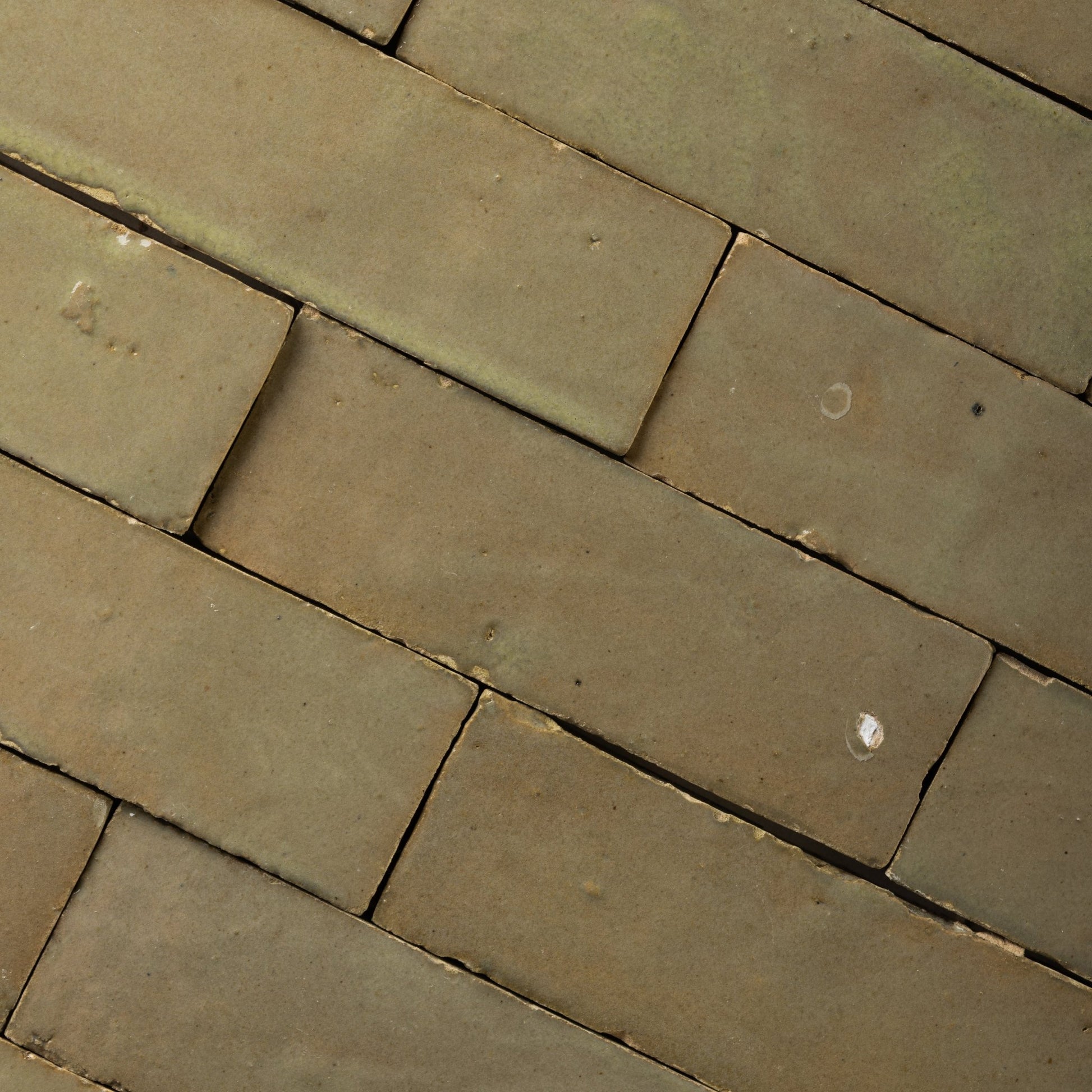 Handmade Moroccan Zellige 2x6 Earth Bejmat Terracotta Tile - Cemento Collection