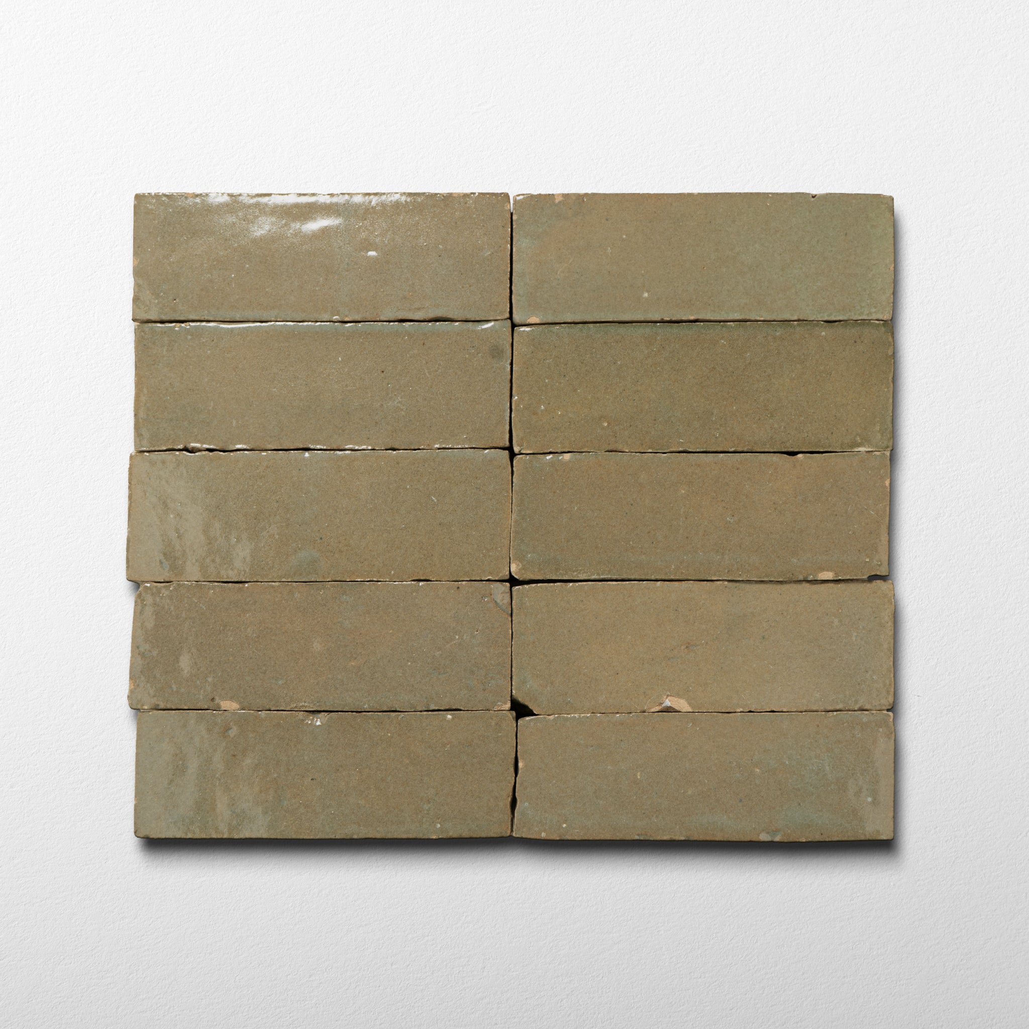 メルカドット Handmade Moroccan Zellige 2x6 Earth Bejmat Terracotta Tile