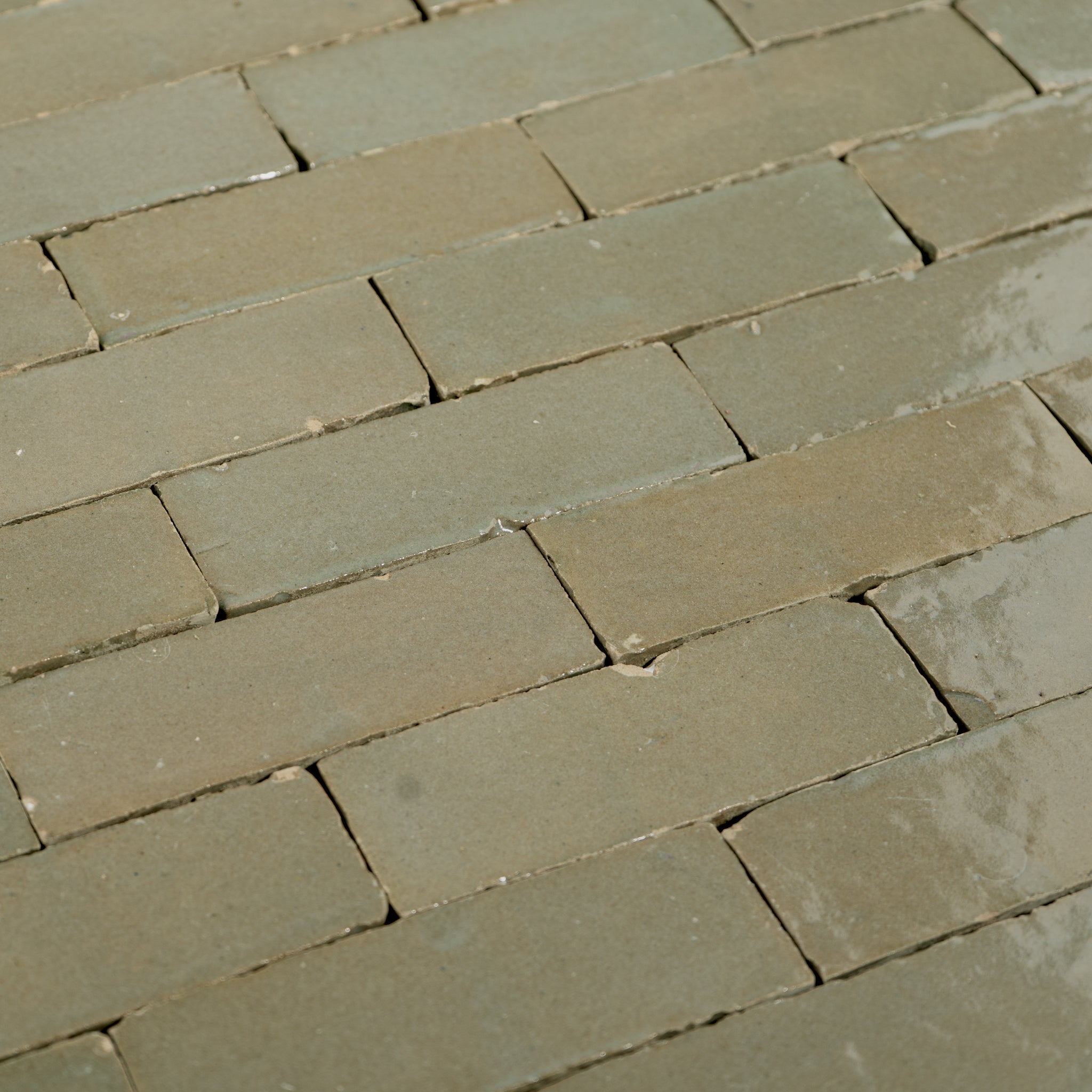 Handmade Moroccan Zellige 2x6 Earth Bejmat Terracotta Tile