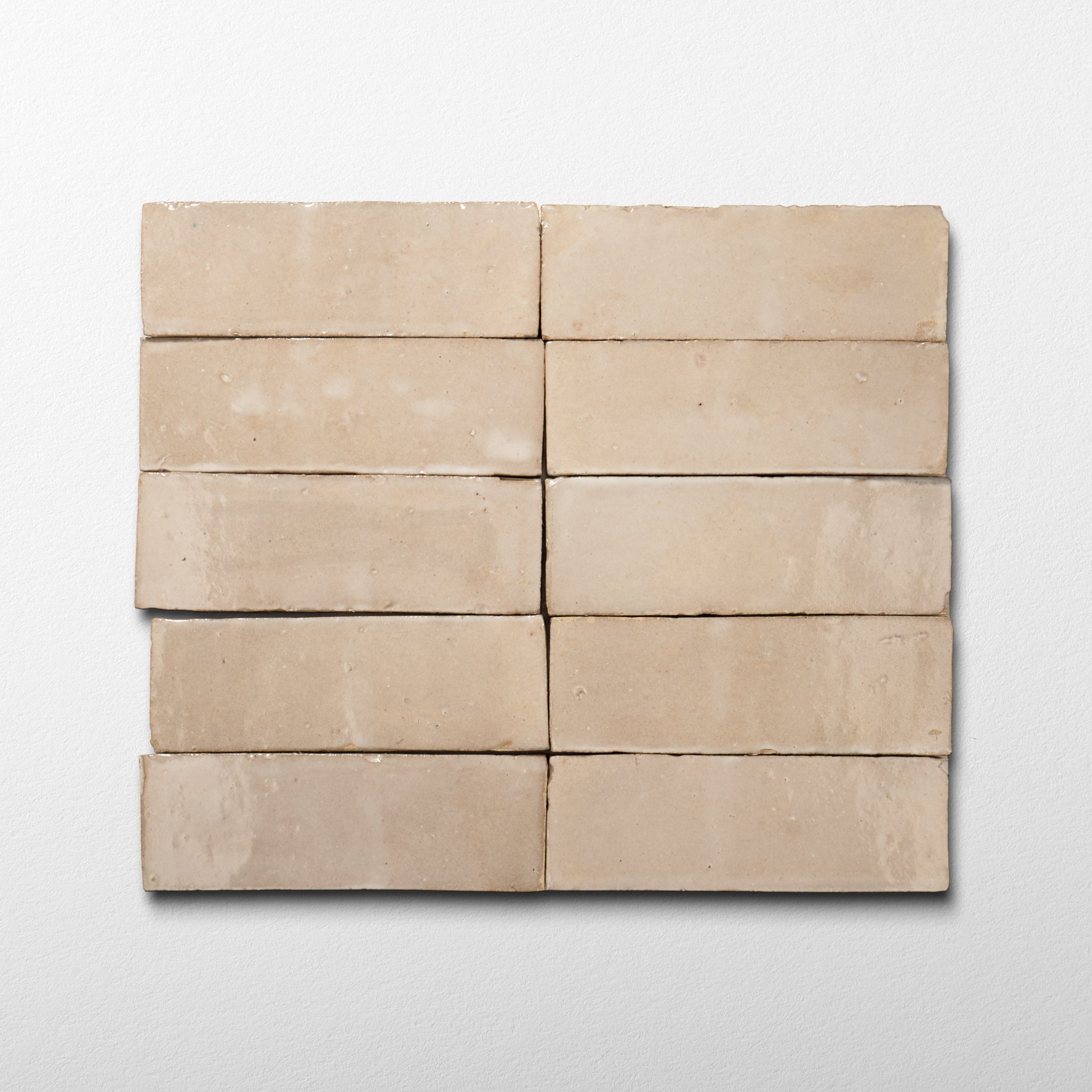 Handmade Moroccan Zellige 2x6 Ecru White Terracotta Tile | Cemento