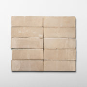 Handmade Moroccan Zellige 2x6 Ecru White Terracotta Tile - Cemento 
