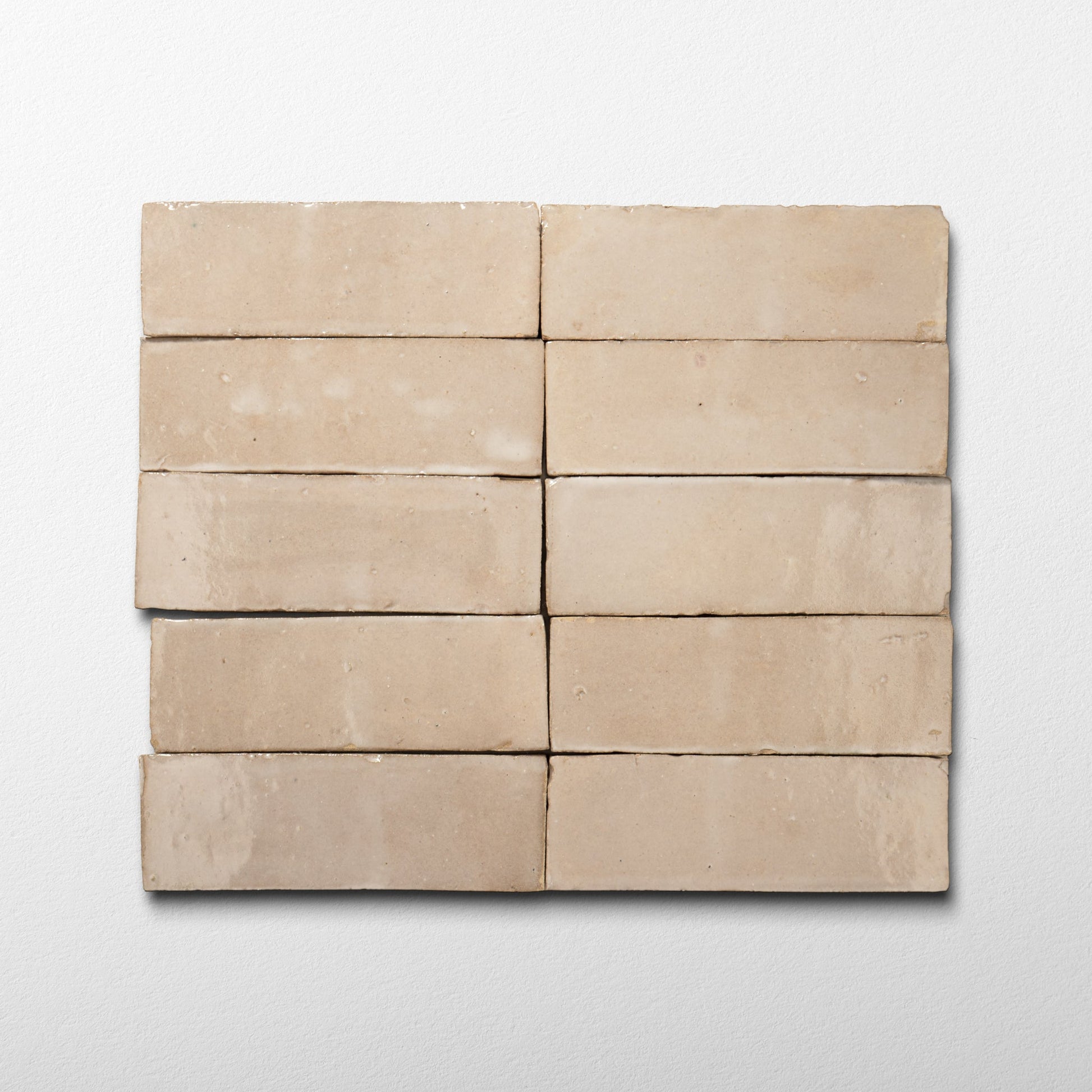 Handmade Moroccan Zellige 2x6 Ecru White Terracotta Tile - Cemento 