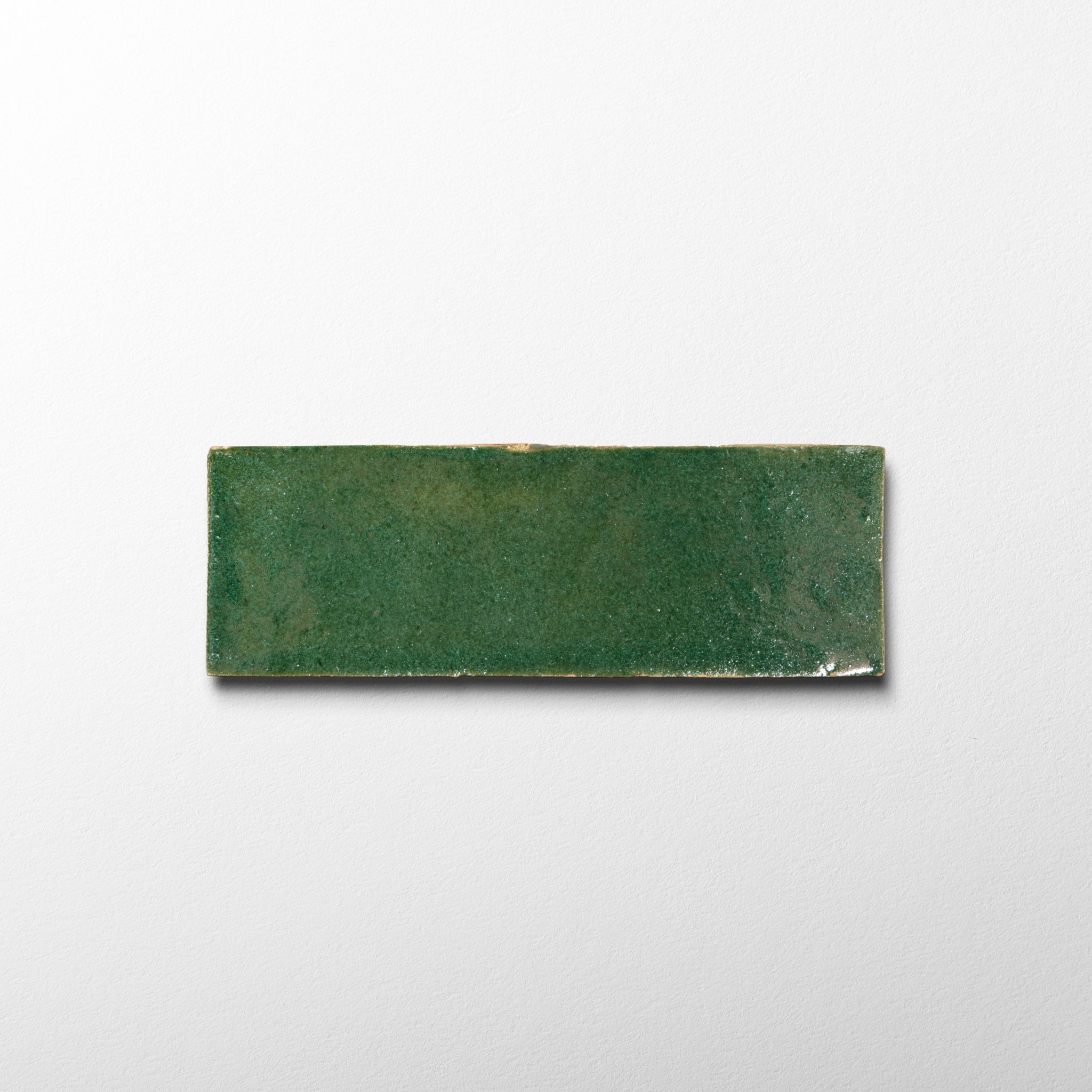 Handmade Moroccan Zellige 2x6 Emerald Green Terracotta Tile