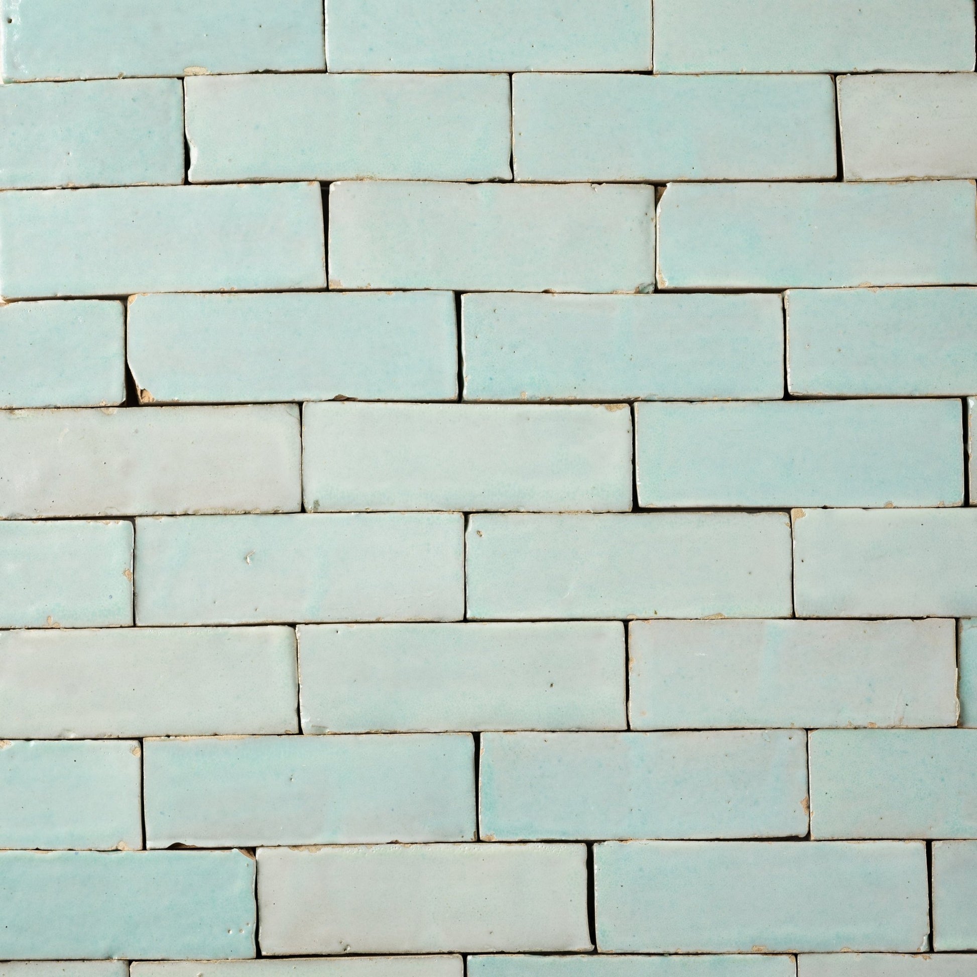 Handmade Moroccan Zellige 2x6 Fern Green Bejmat Terracotta Tile - Cemento Collection