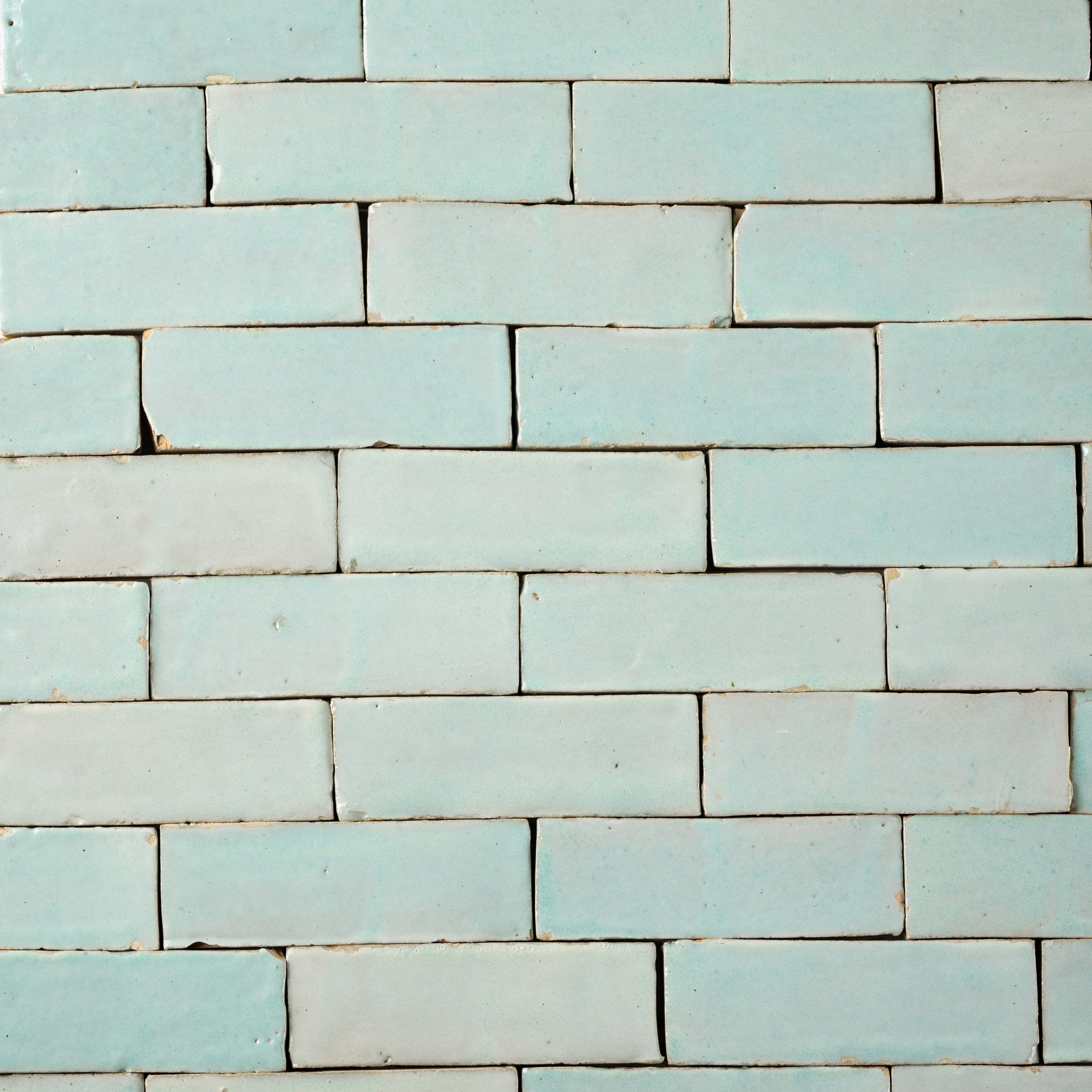 Handmade Moroccan Zellige 2x6 Fern Green Bejmat Terracotta Tile - Cemento Collection