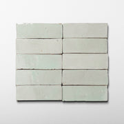 Handmade Moroccan Zellige 2x6 Fern green Terracotta Tile - Cemento Collection