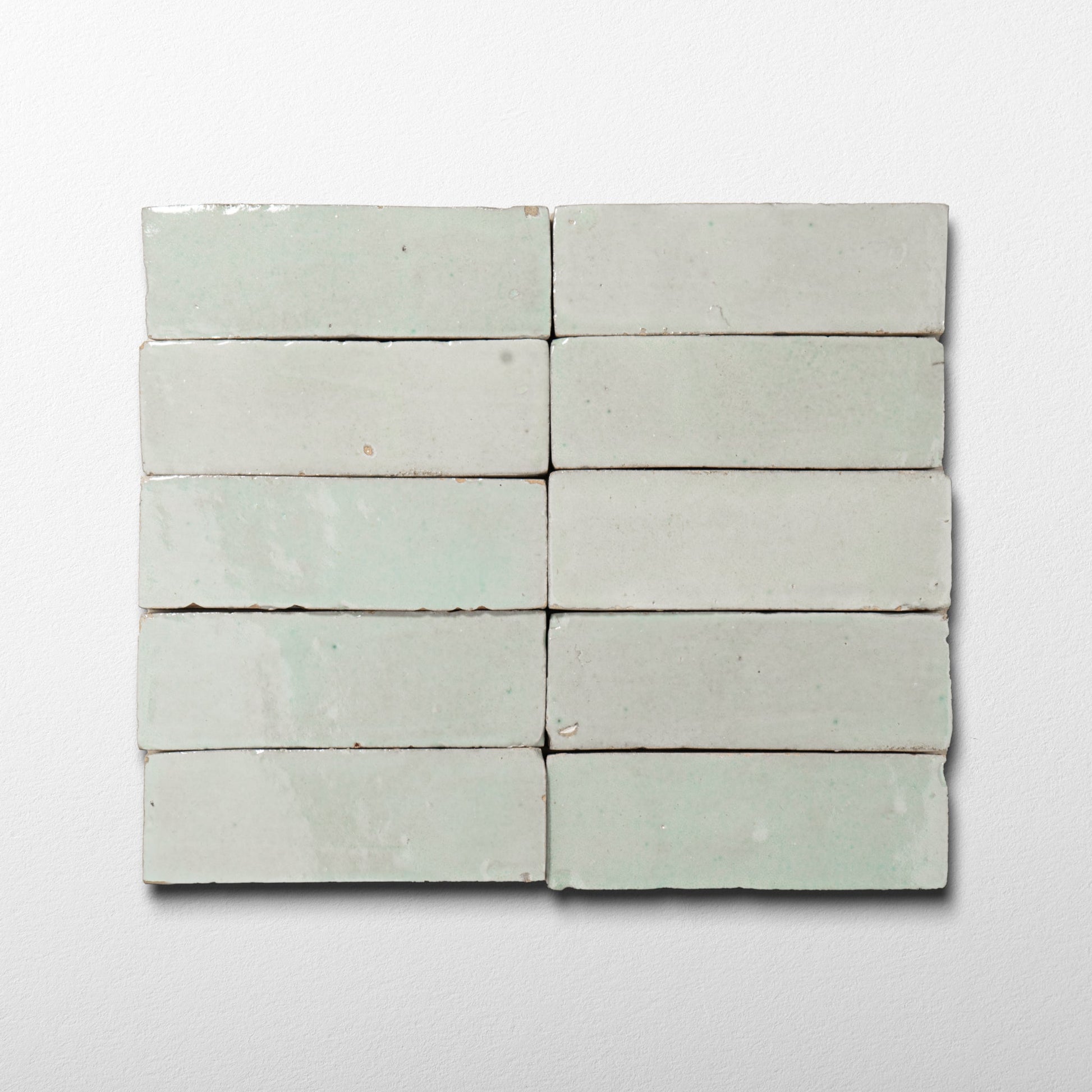 Handmade Moroccan Zellige 2x6 Fern green Terracotta Tile - Cemento Collection