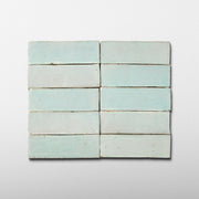 Handmade Moroccan Zellige 2x6 Fern Green Bejmat Terracotta Tile - Cemento Collection