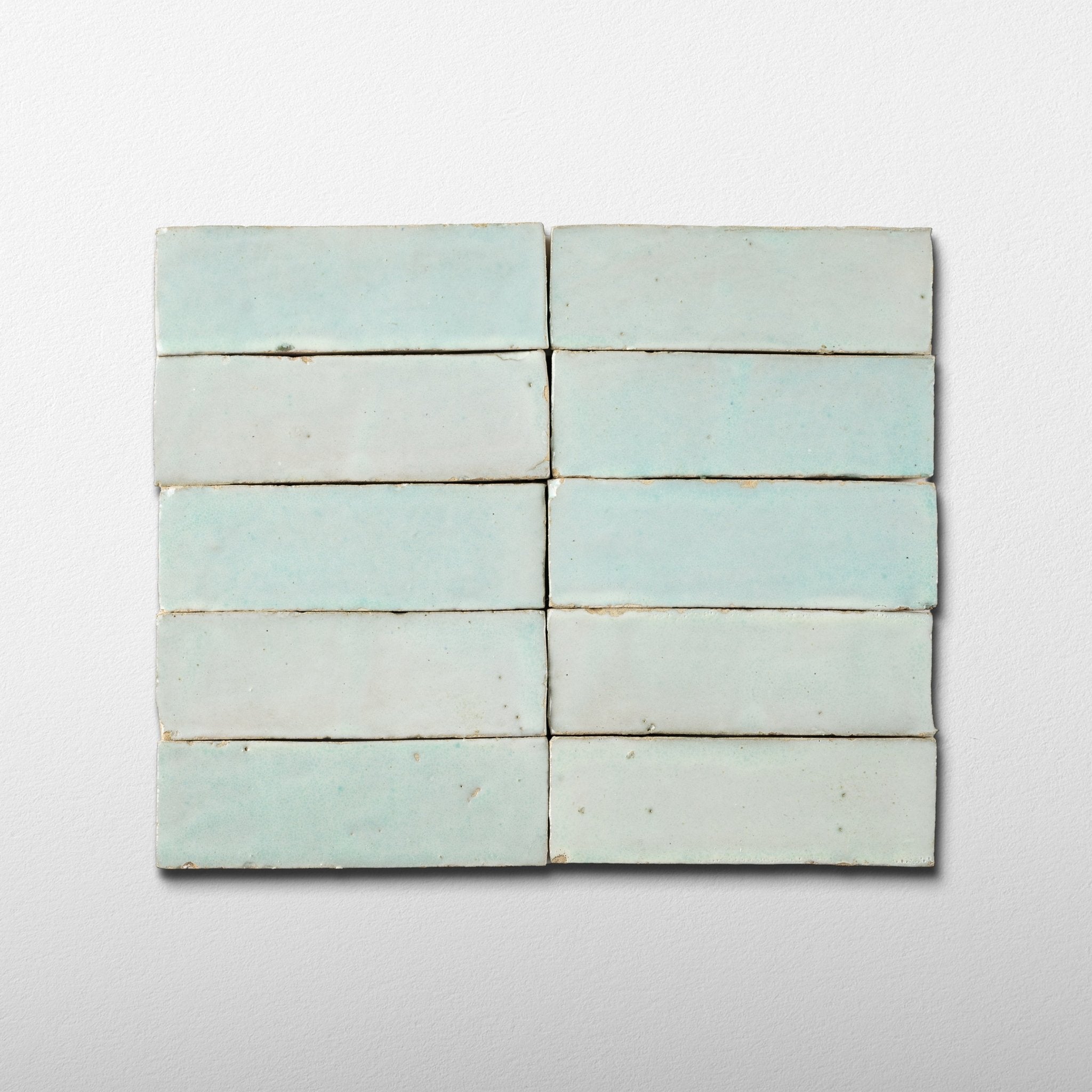Handmade Moroccan Zellige 2x6 Fern Green Bejmat Terracotta Tile - Cemento Collection