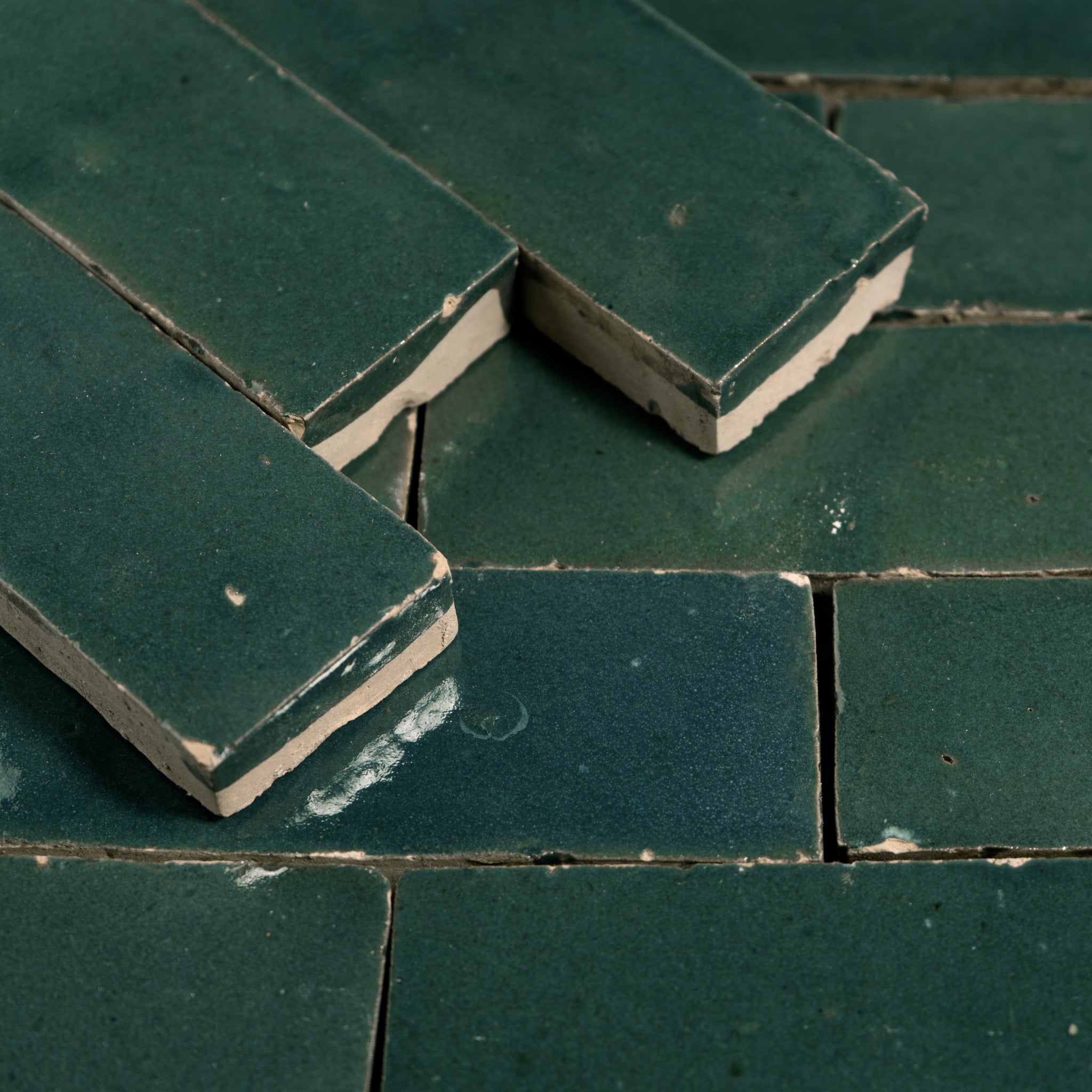 Green Zellige Tile 2x6 - Cemento Collection