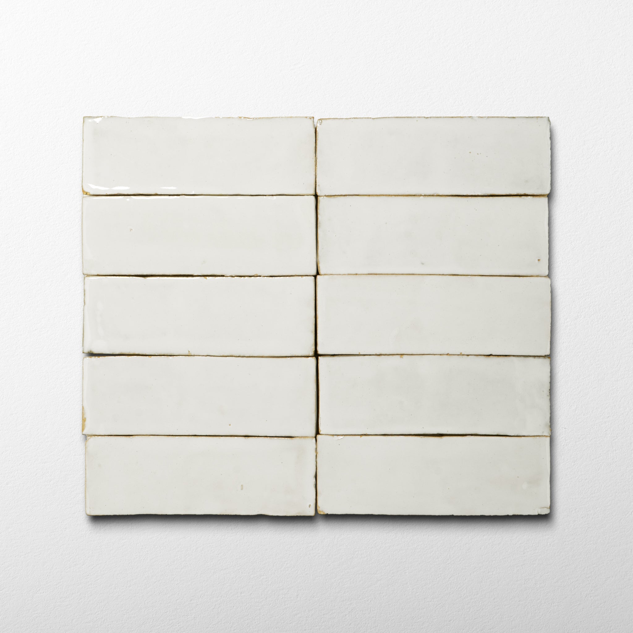 TheArth ミル子 Handmade Moroccan Zellige 2x6 Off White Terracotta Tile | Cemento