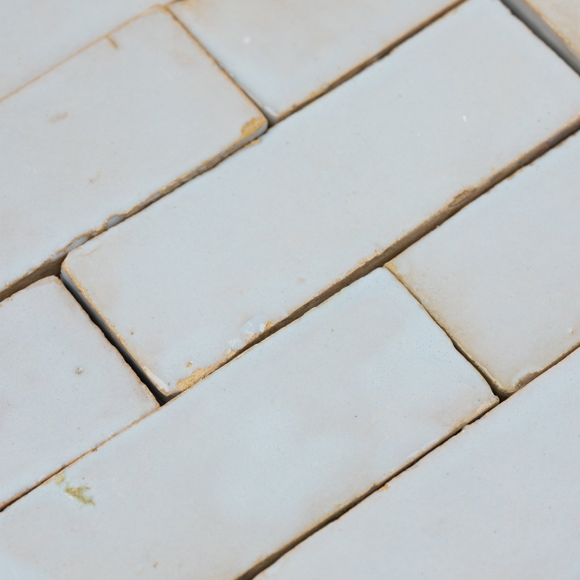 Handmade Moroccan Zellige 2x6 Pastel Blue Bejmat Terracotta Tile - Cemento Collection