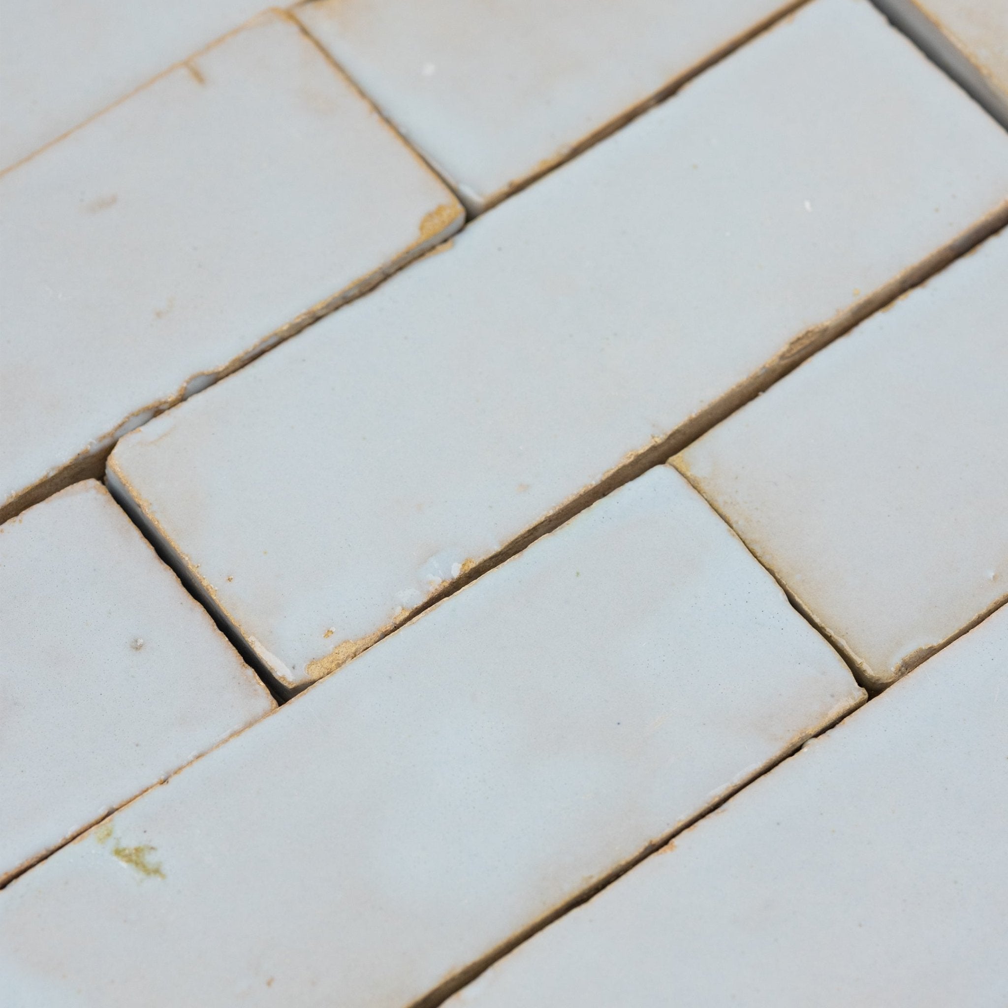 Handmade Moroccan Zellige 2x6 Pastel Blue Bejmat Terracotta Tile - Cemento Collection