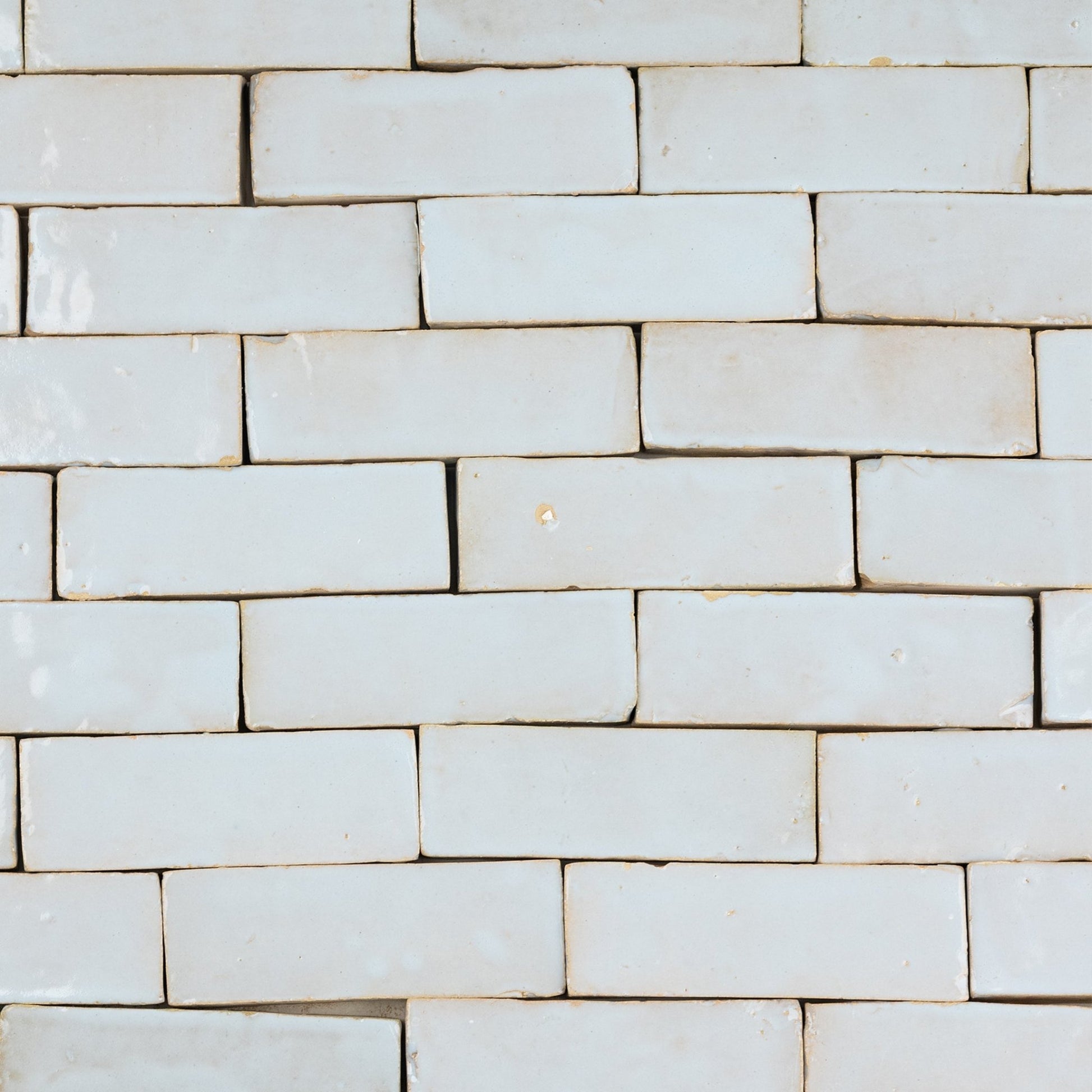 Handmade Moroccan Zellige 2x6 Pastel Blue Bejmat Terracotta Tile - Cemento Collection