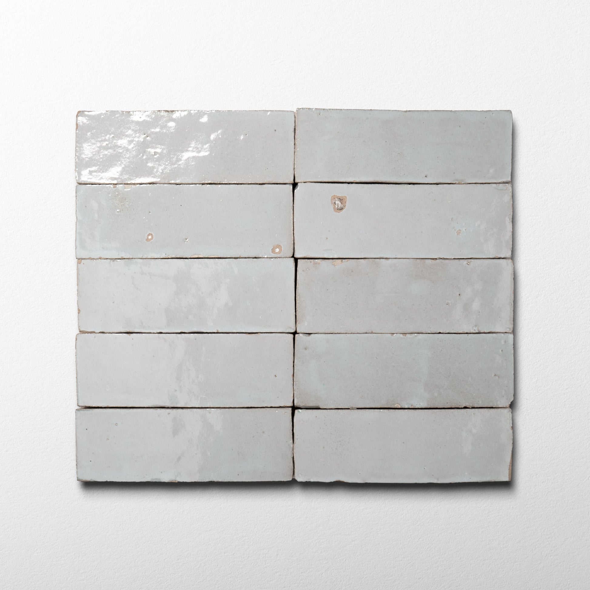 Handmade Moroccan Zellige 2x6 Pastel Blue Terracotta Tile - Cemento Collection