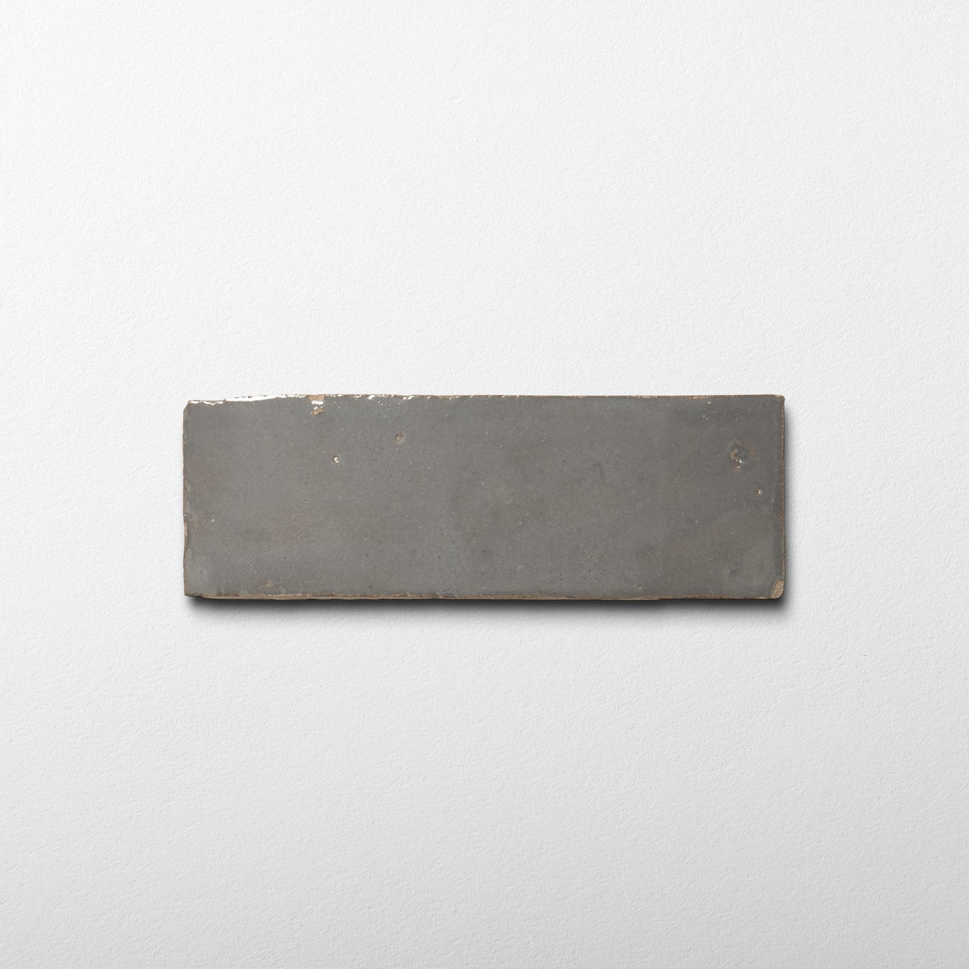Handmade Moroccan Zellige 2x6 Pewter Grey Terracotta Tile - Cemento Collection
