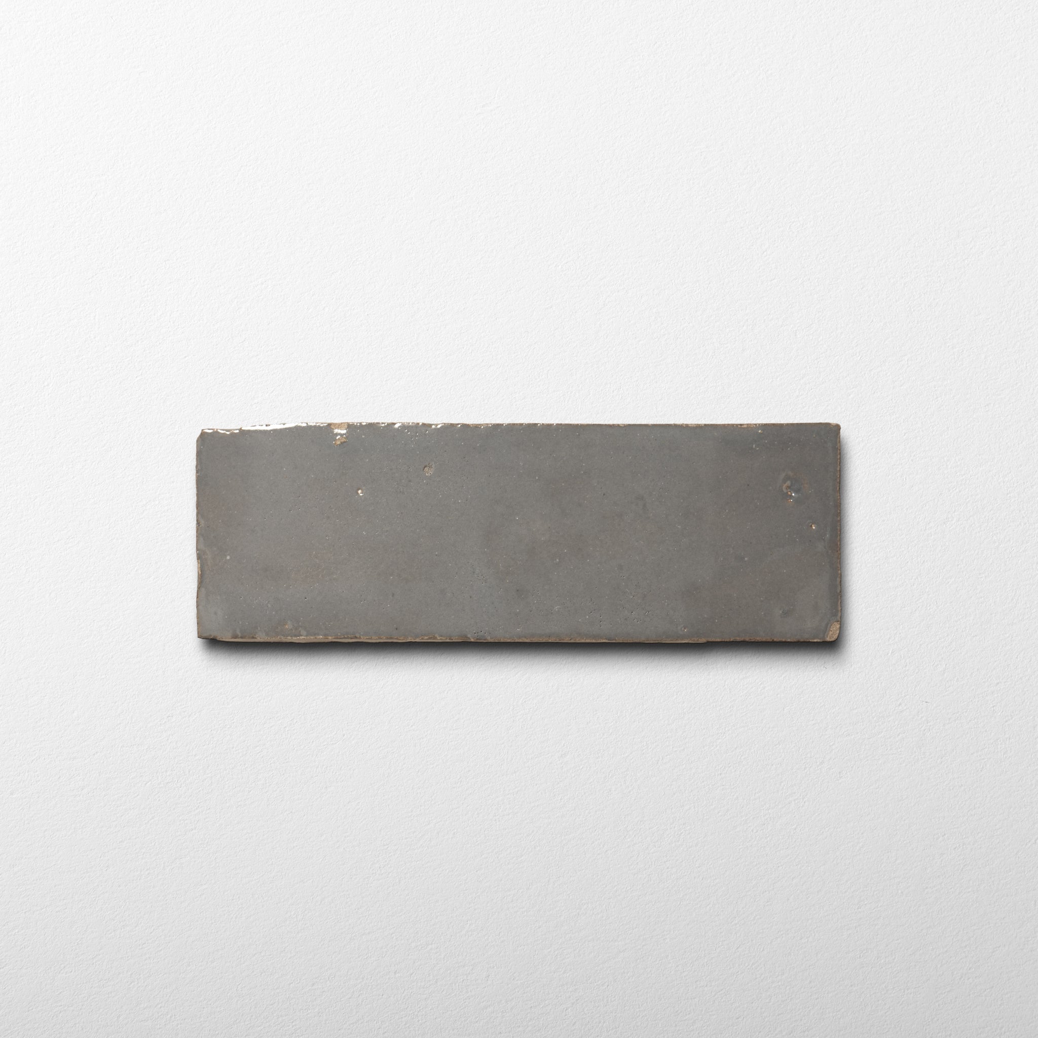 Handmade Moroccan Zellige 2x6 Pewter Grey Terracotta Tile - Cemento Collection