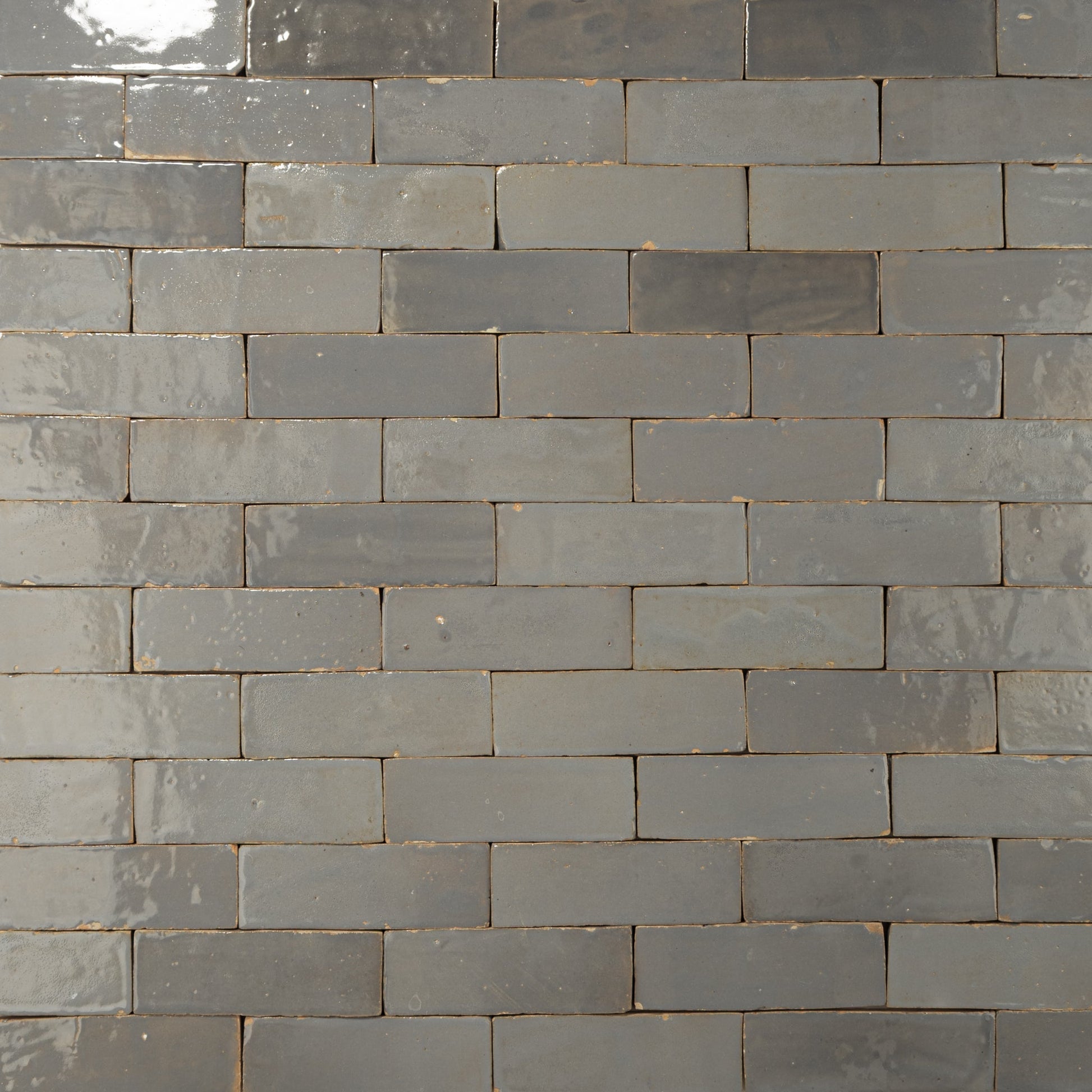 Handmade Moroccan Zellige 2x6 Pewter Grey Terracotta Tile - Cemento Collection