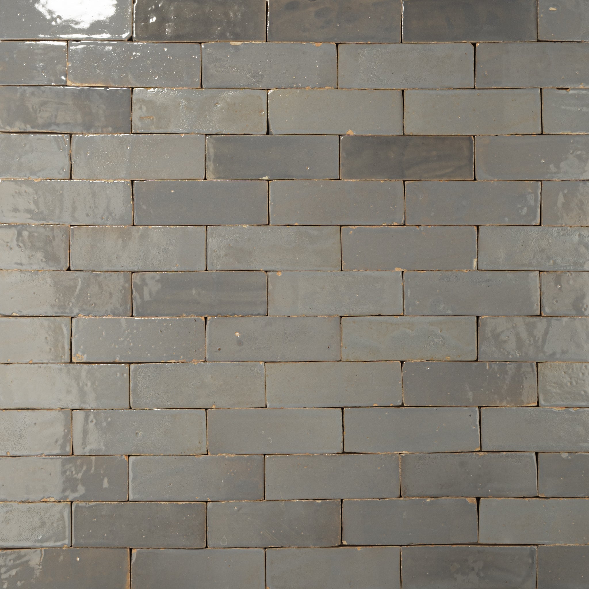 Handmade Moroccan Zellige 2x6 Pewter Grey Terracotta Tile - Cemento Collection