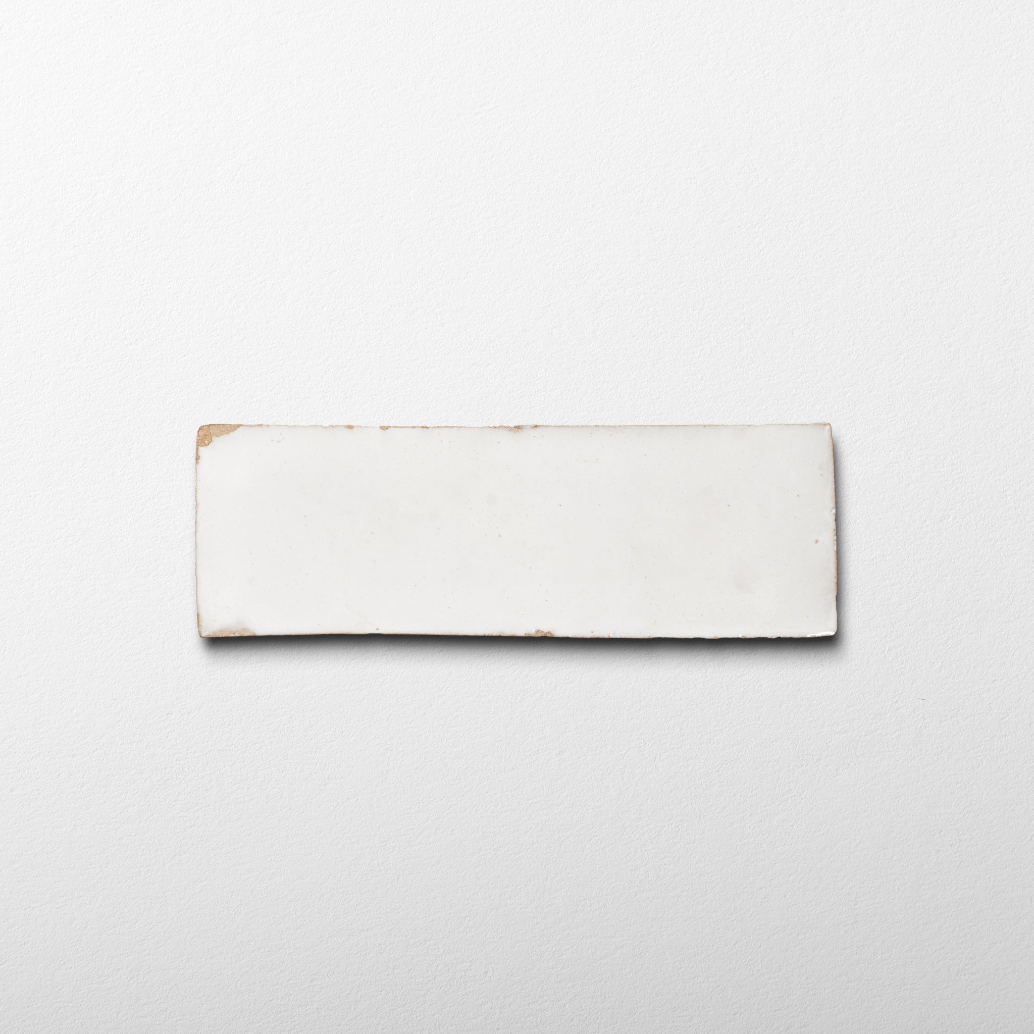 Handmade Moroccan Zellige 2x6 Snow White Terracotta Tile | Cemento