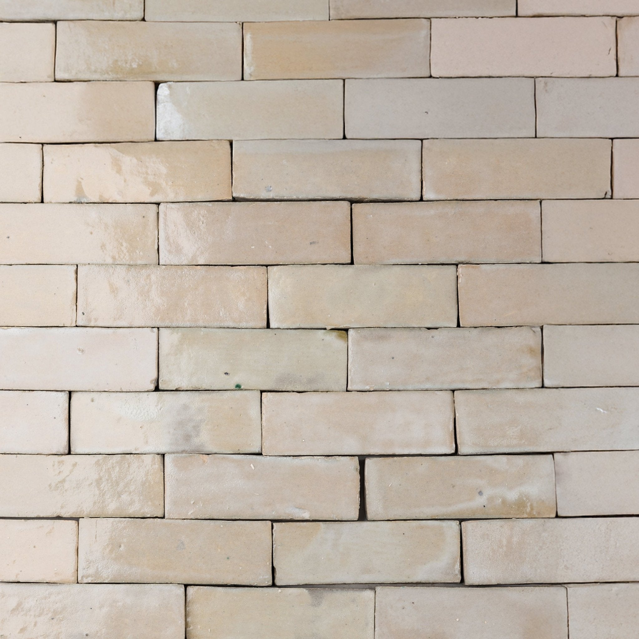 Handmade Moroccan Zellige 2x6 Tan Bejmat Terracotta Tile - Cemento Collection