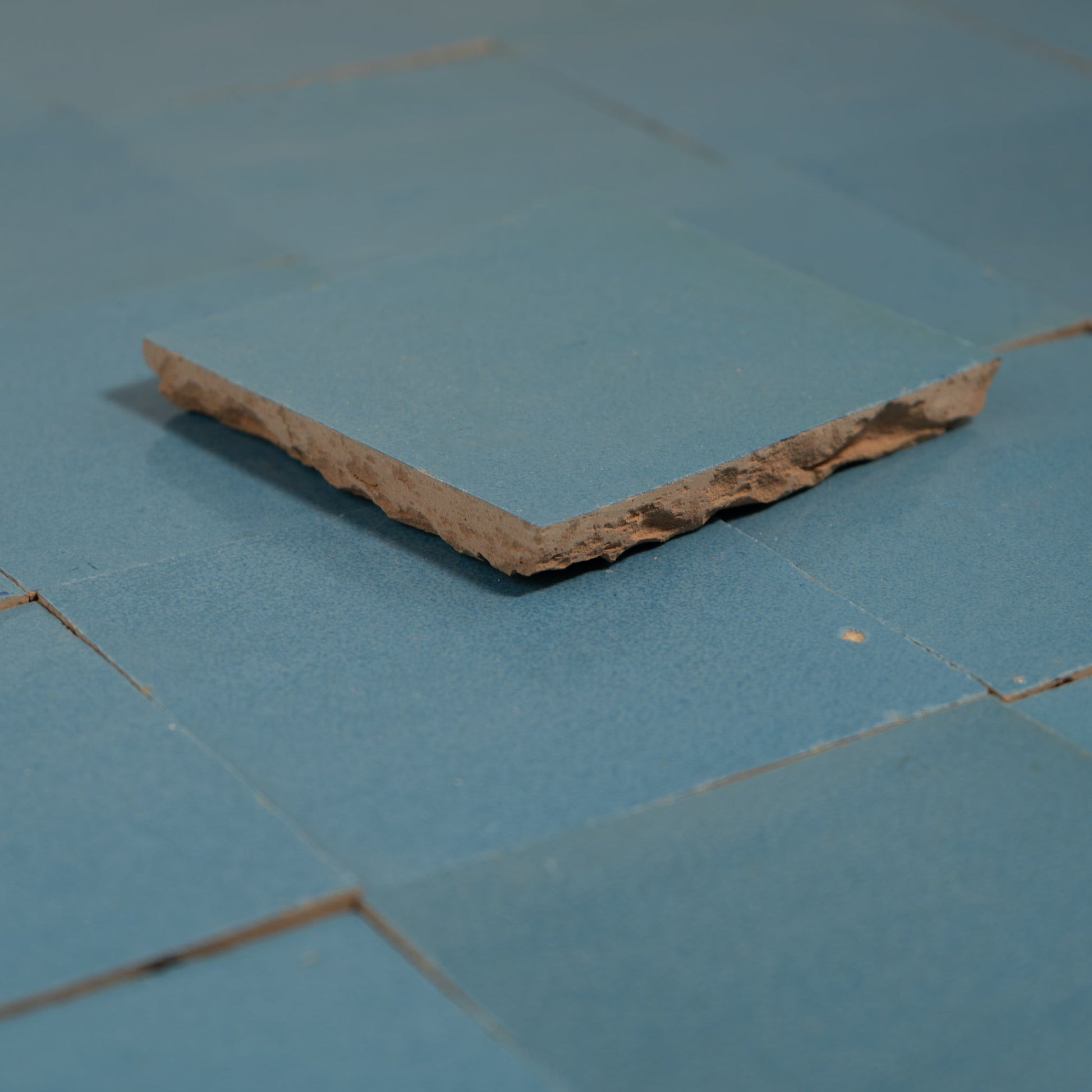 Handmade Moroccan Zellige 4x4 Alaskan Blue Terracotta Tile - Cemento Collection