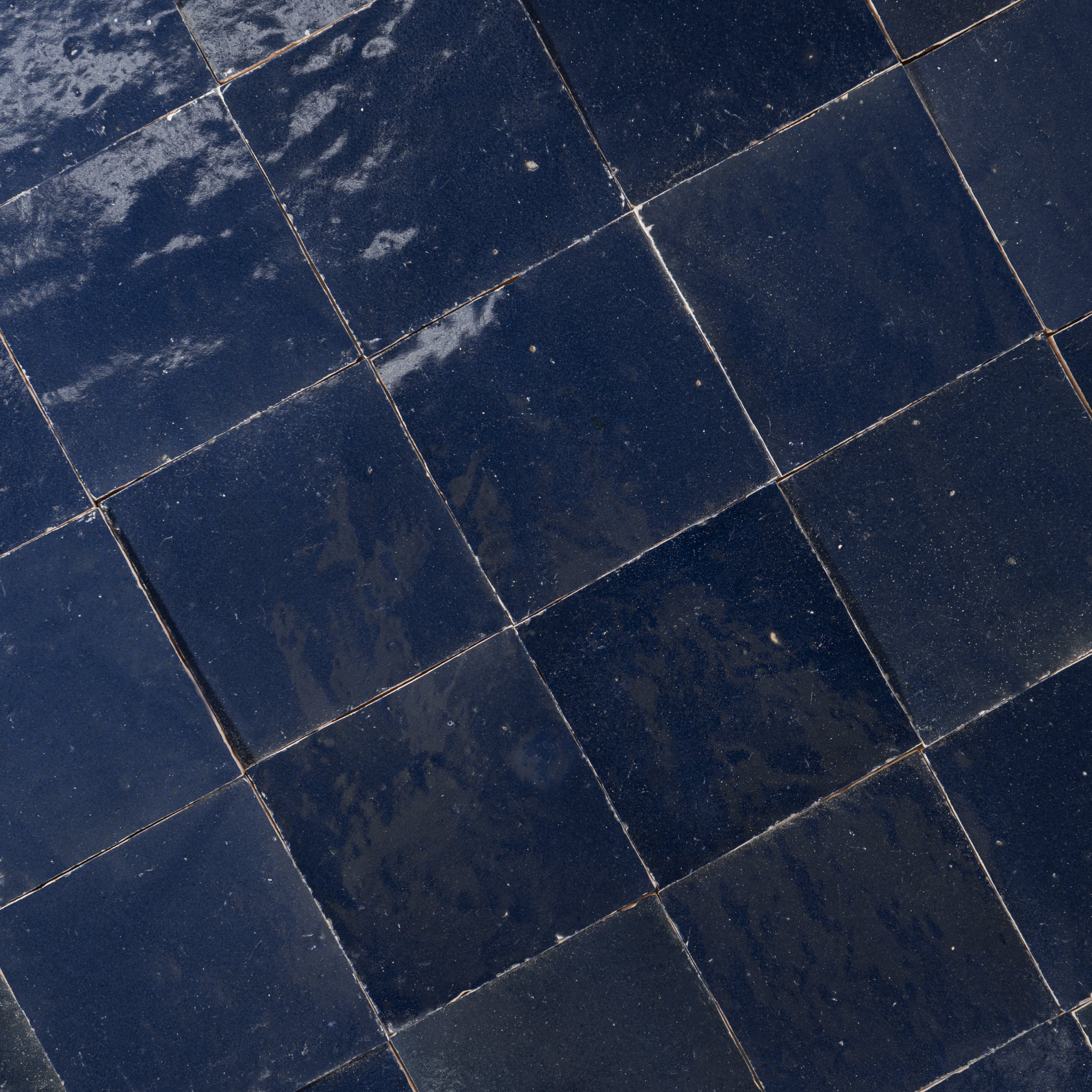 Handmade Moroccan Zellige 4x4 Amalfi Blue Terracotta Tile