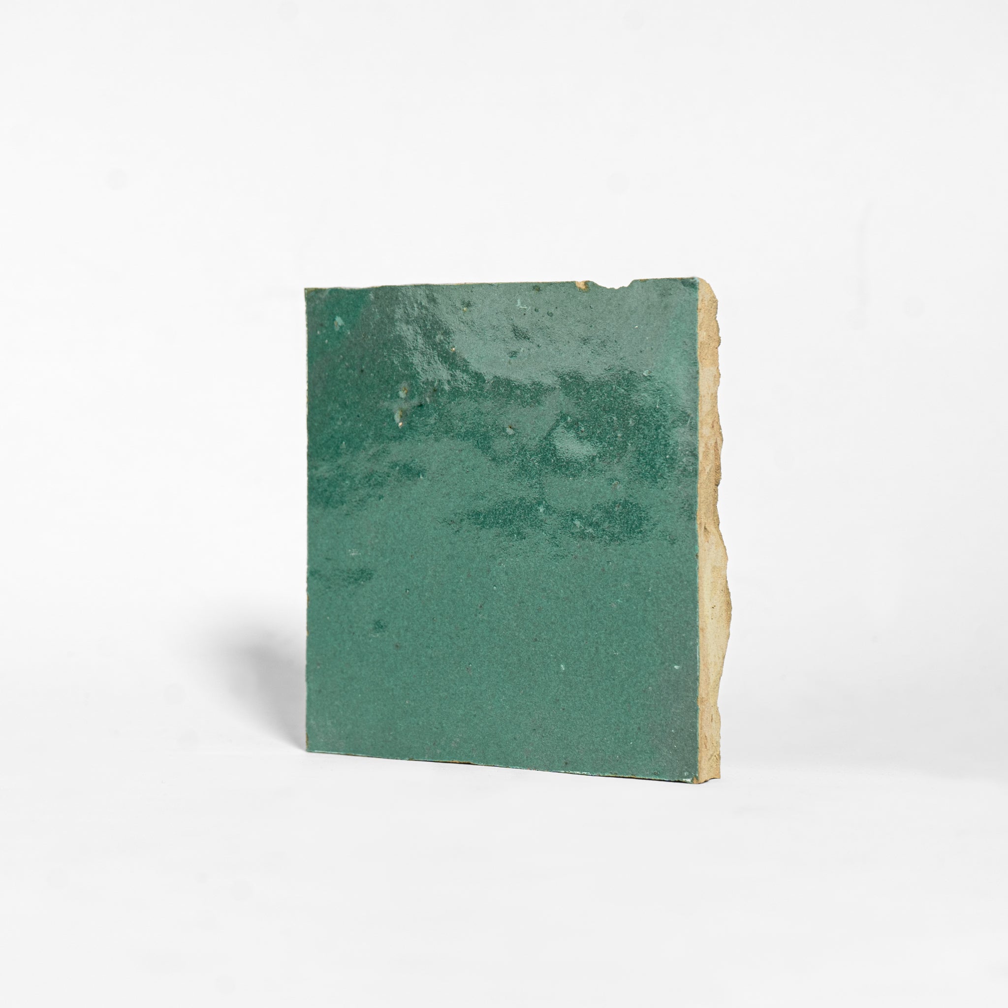 Handmade Moroccan Zellige 4x4 Aquamarine Green Terracotta Tile