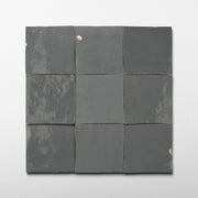 Handmade Moroccan Zellige 4x4 Armor Grey Terracotta Tile - Cemento Collection