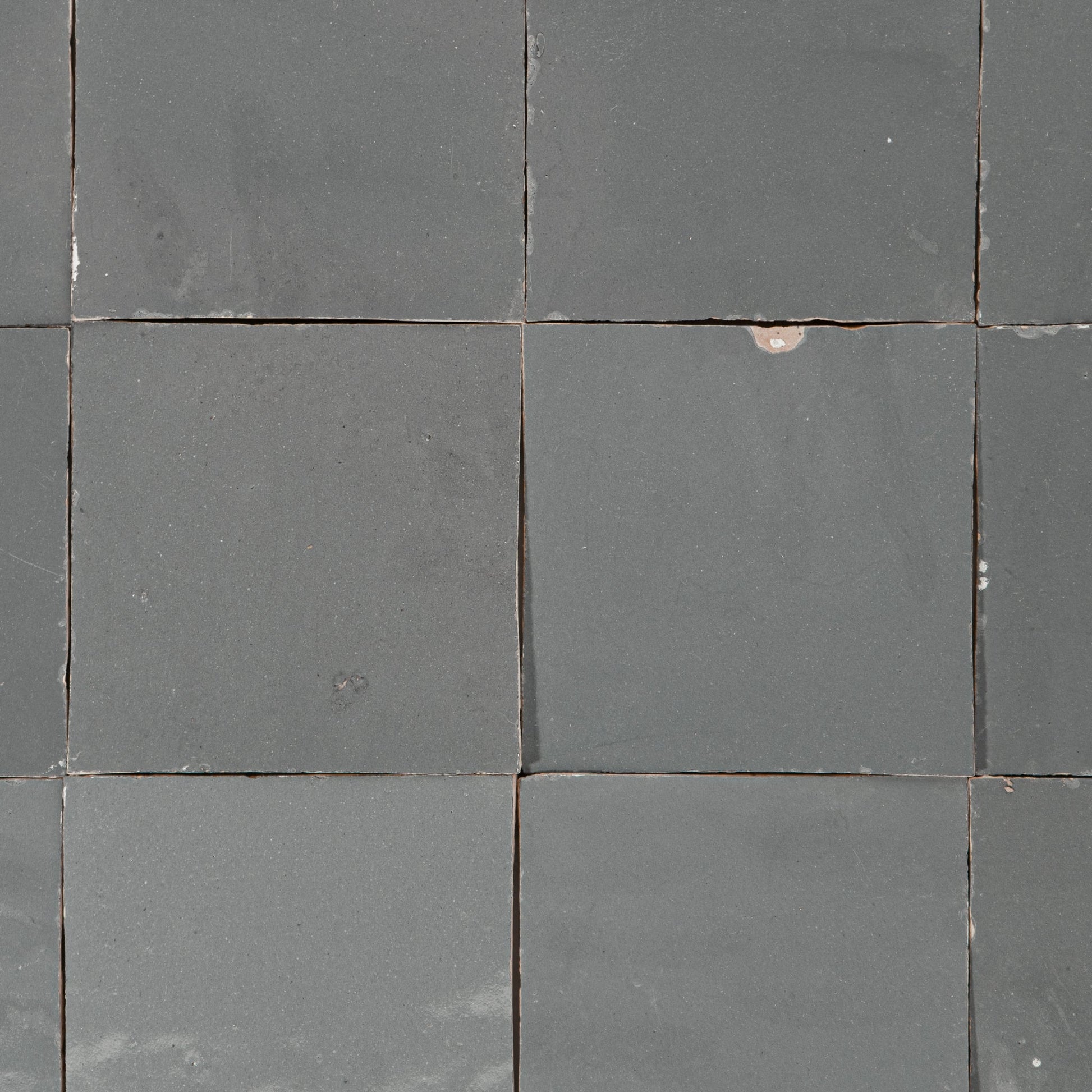 Handmade Moroccan Zellige 4x4 Armor Grey Terracotta Tile - Cemento Collection