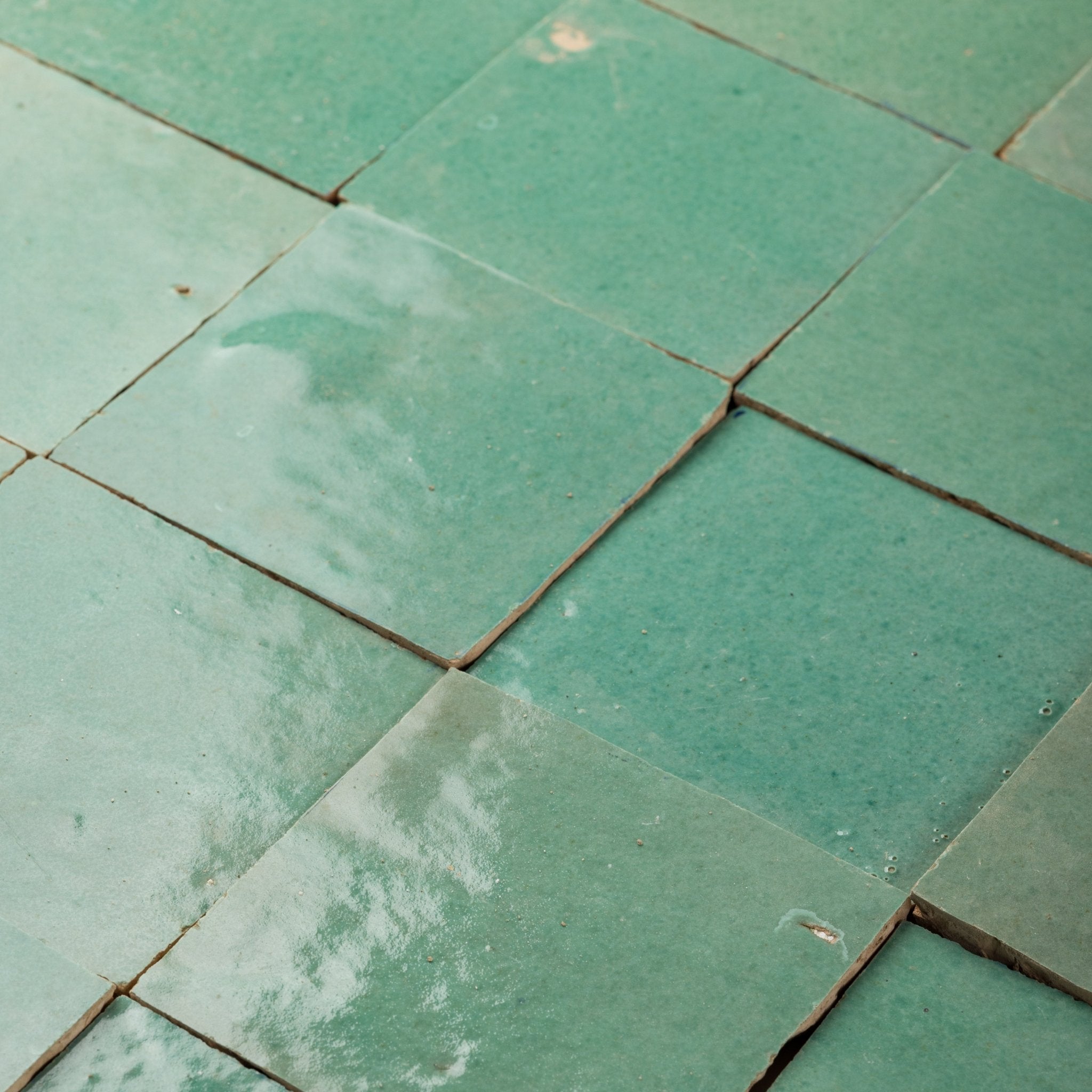 Handmade Moroccan Zellige Asparagus Green Terracotta Tile