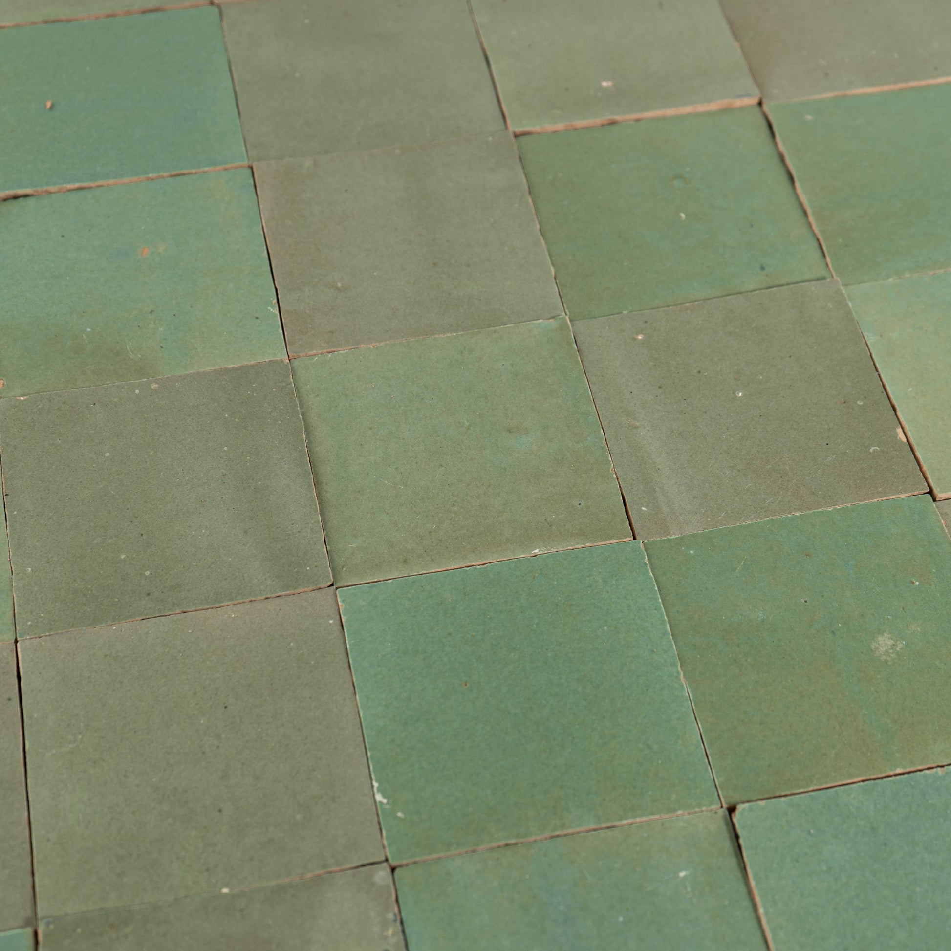 Handmade Moroccan Zellige 4x4 Asparagus Green Terracotta Tile - Cemento Collection