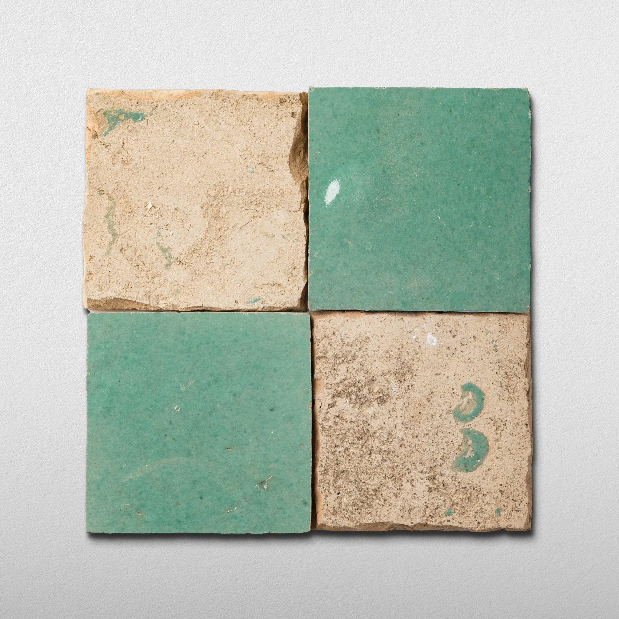 Asparagus Green Zellige Tile 4x4 - Cemento Collection