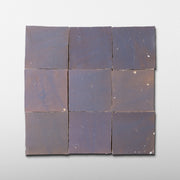 Handmade Moroccan Zellige 4x4 Aubergine Terracotta Tile - Cemento Collection