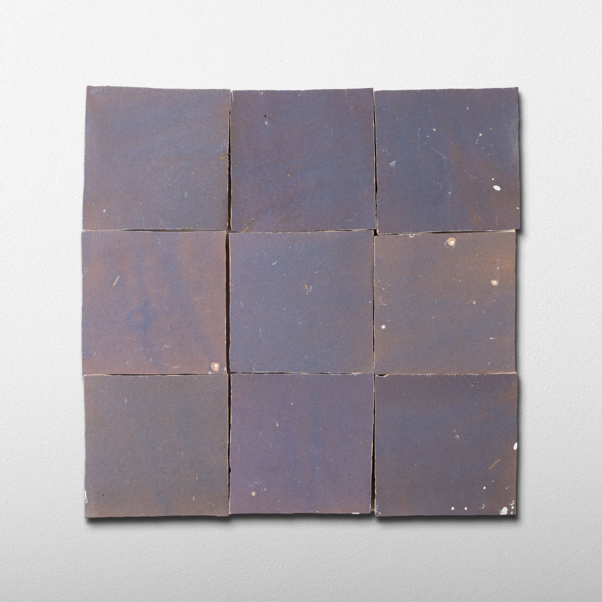 Handmade Moroccan Zellige 4x4 Aubergine Terracotta Tile - Cemento Collection