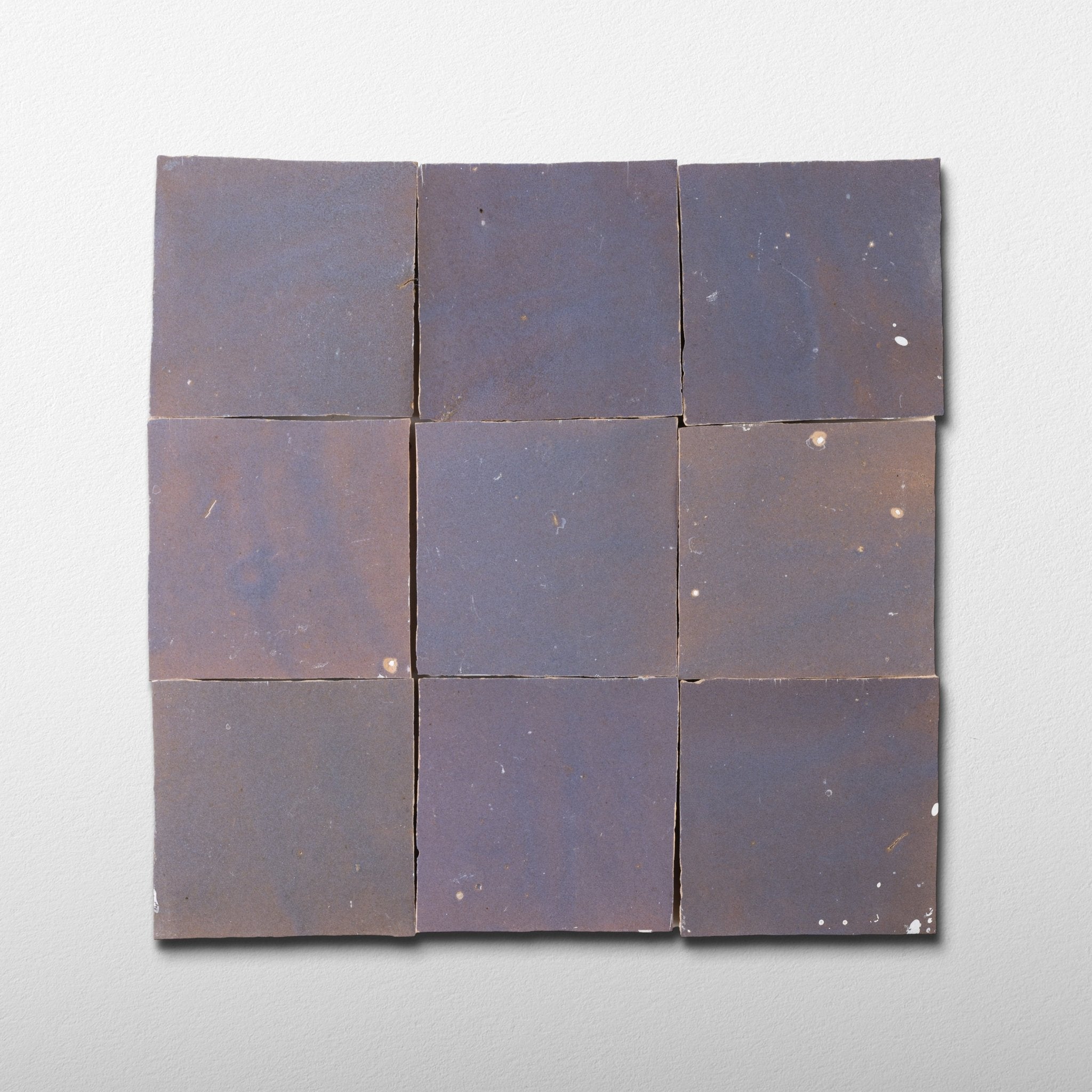 Handmade Moroccan Zellige 4x4 Aubergine Terracotta Tile - Cemento Collection