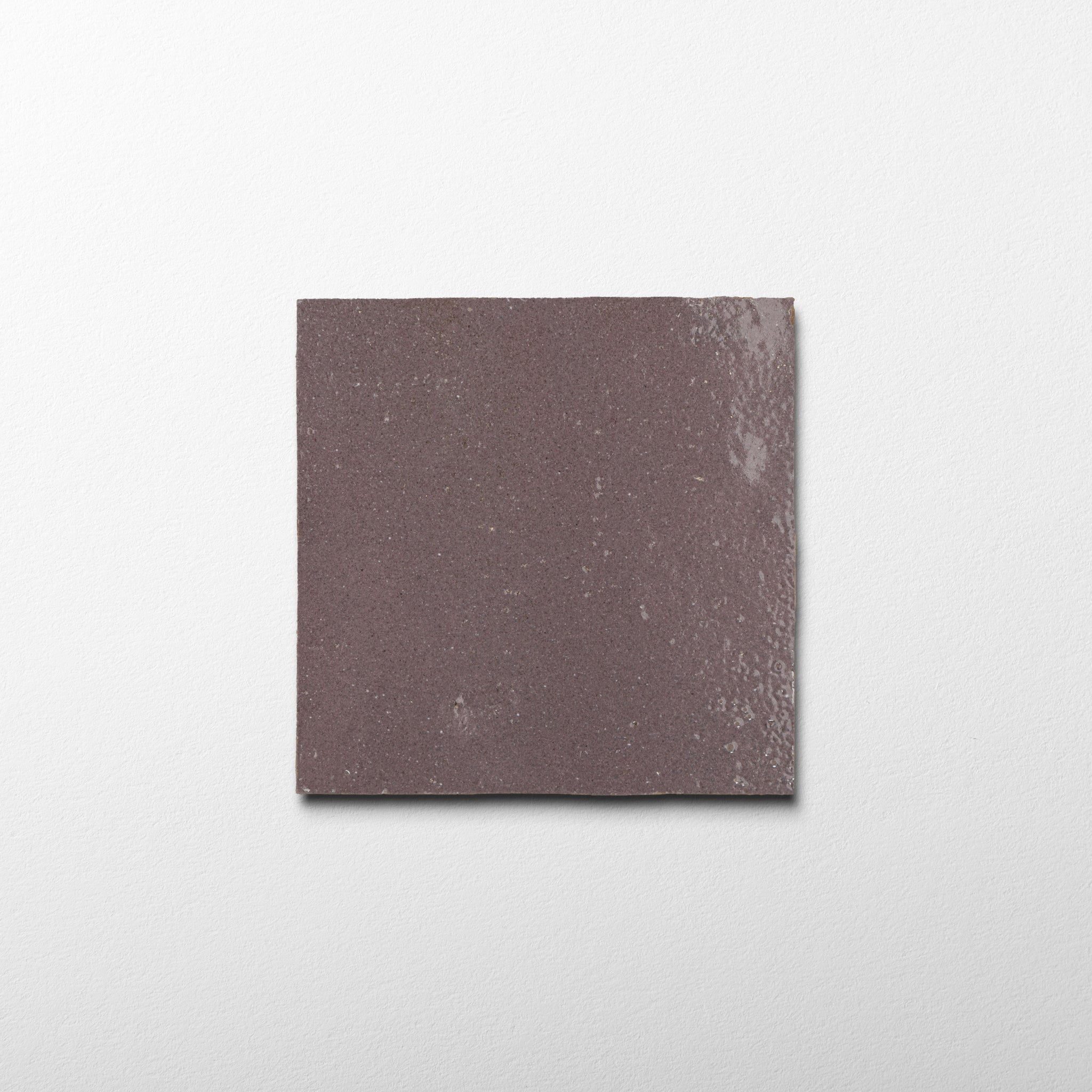 Handmade Moroccan Zellige 4x4 Aubergine Terracotta Tile | Cemento