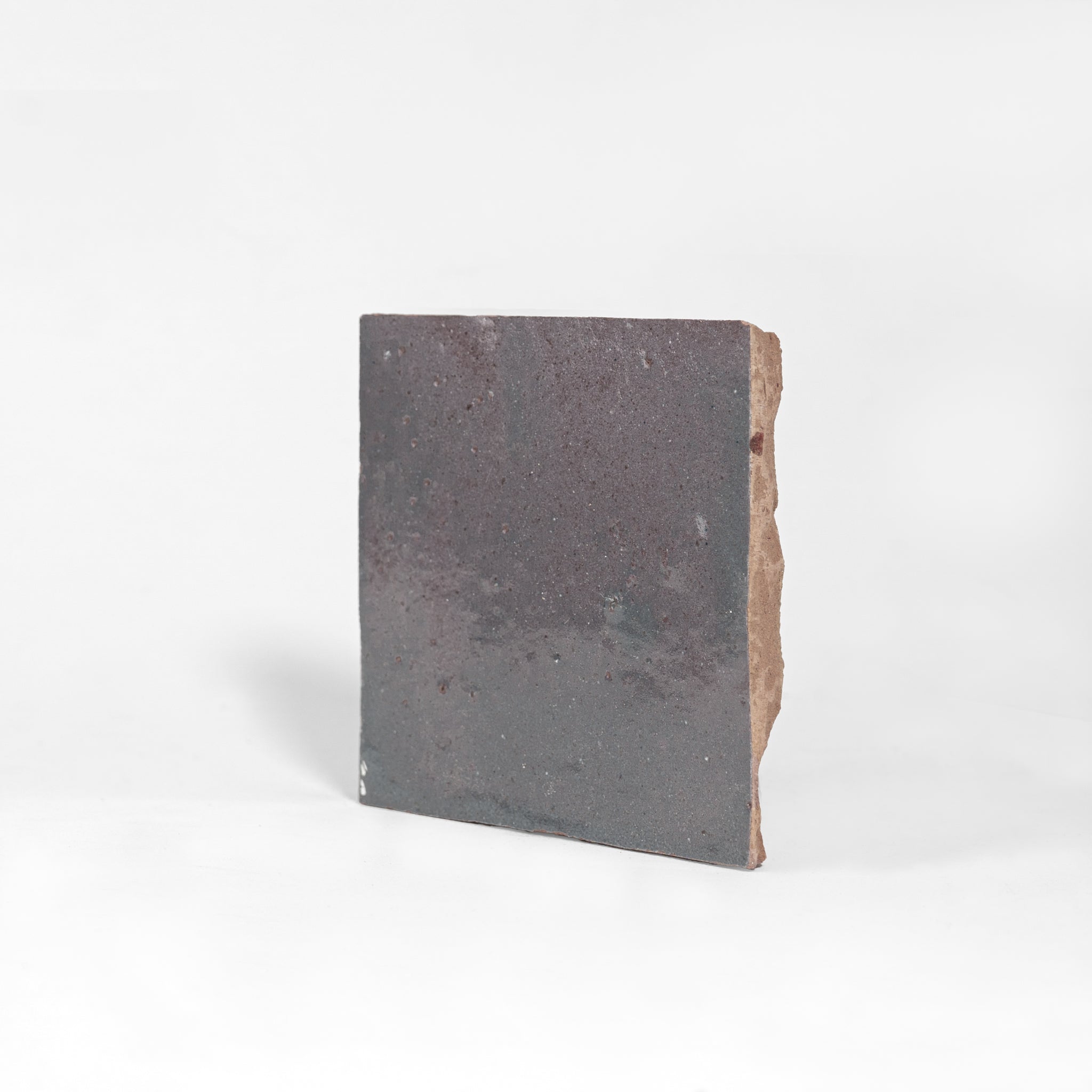 Handmade Moroccan Zellige 4x4 Aubergine Terracotta Tile | Cemento