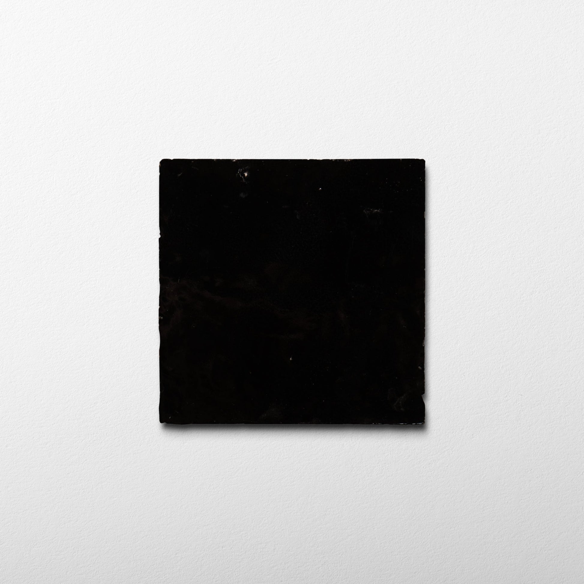 Handmade Moroccan Zellige 4x4 Black Terracotta Tile - Cemento Collection
